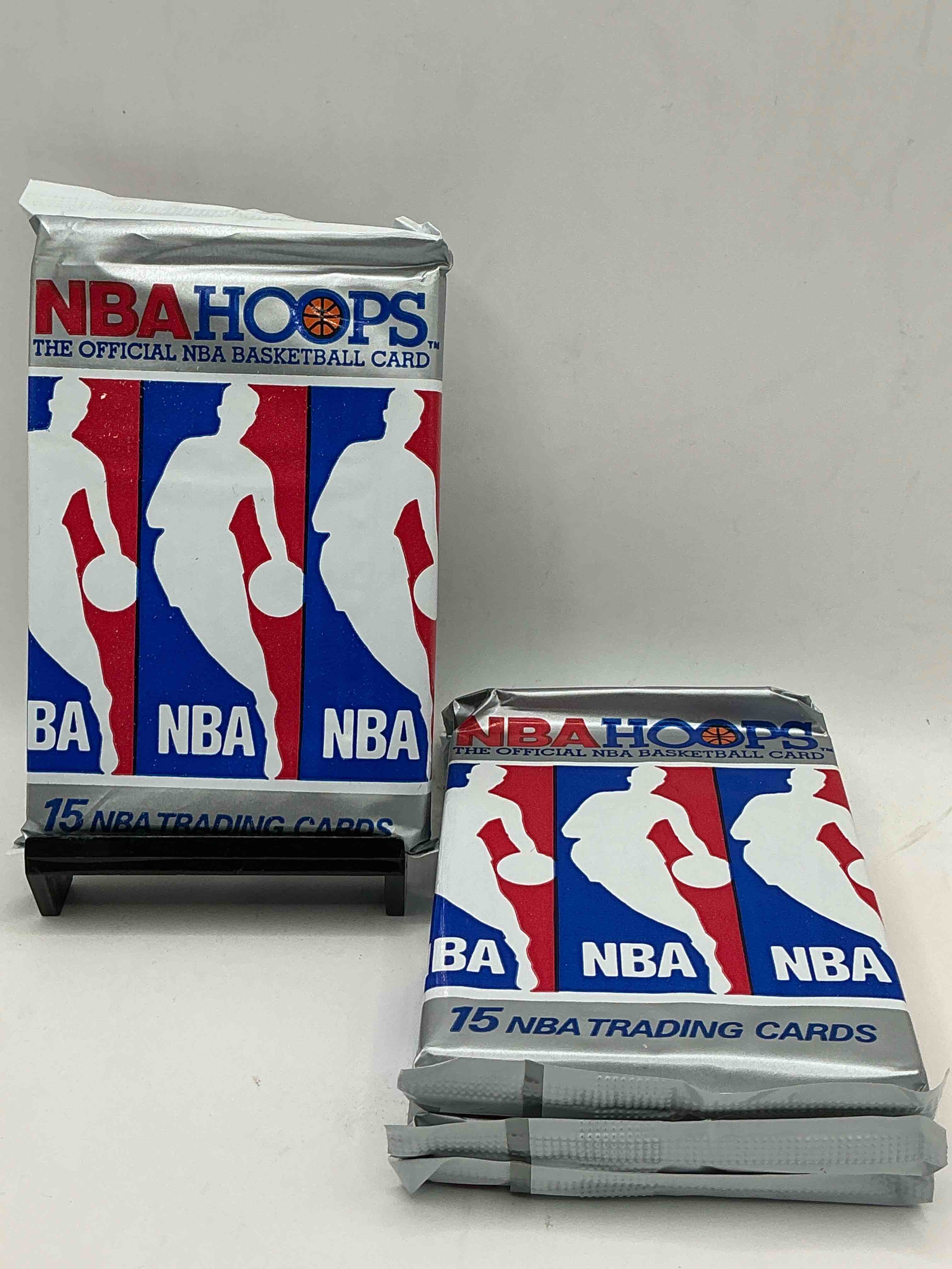 michael jordan!? 1990/91 nba hoops unopened sealed trading collectible sports card pack, direct from original sealed retail case! search for early michael jordan #65 (psa 10 value $550), jordan all star card, & too many other nice cards to list!