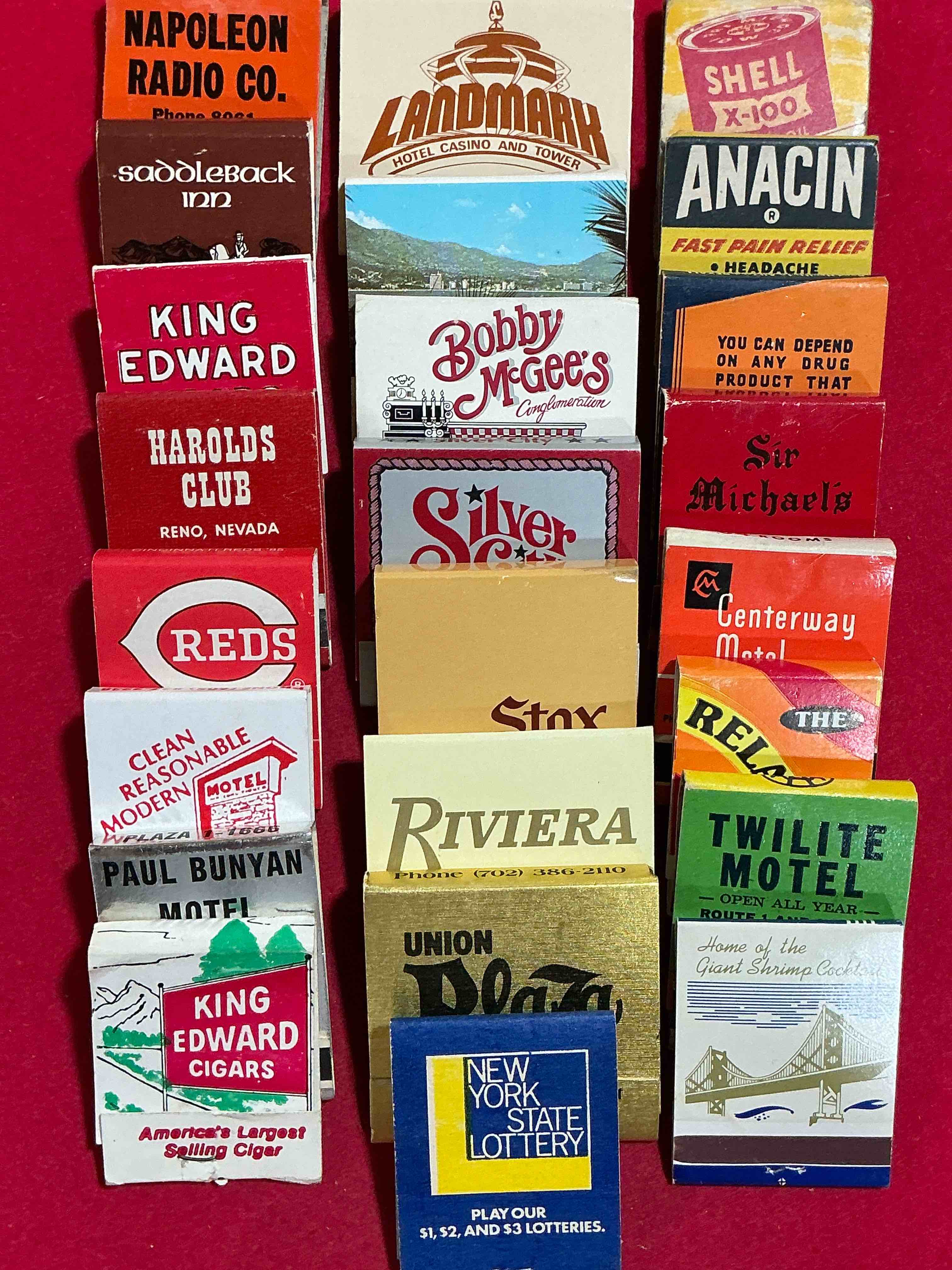 Vintage Matchbooks!  A Crazy Hard To Collect Collection Of Matchbooks From All Over, Many From Places That No Longer Exist!  Collection Spans Decades & Decades!  Most Books Are Complete With All Matches!  One Of A Kind Collection!  All Original & Impossible To Find Anywhere Else!