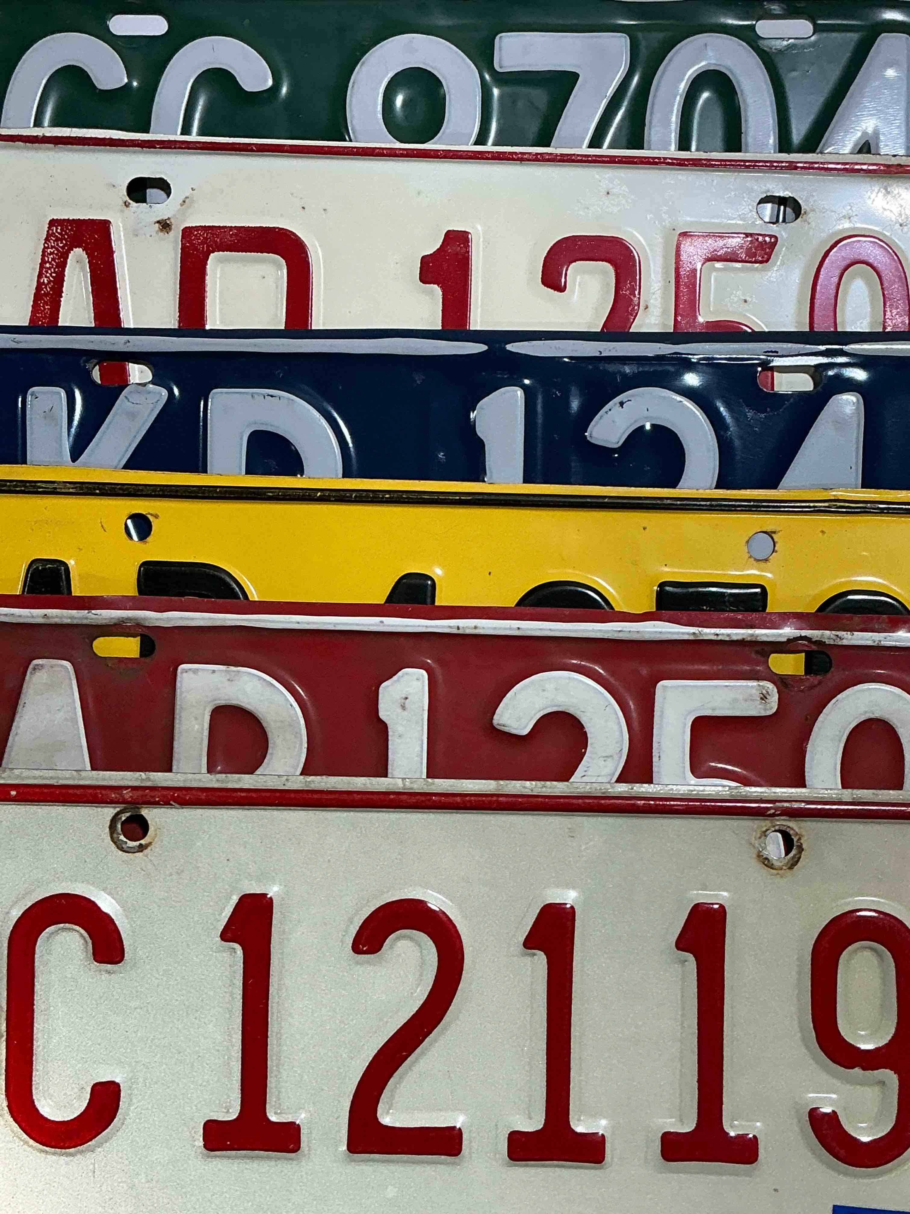 License Plate History, WOW!  Authentic, Original Ohio License Plates Spanning Multiple Decades!  These Are Genuine Heavy Metal Time Pieces, NOT Replicas!  Some Rust & Barn Dust Included!  Almost Impossible To Find!  
