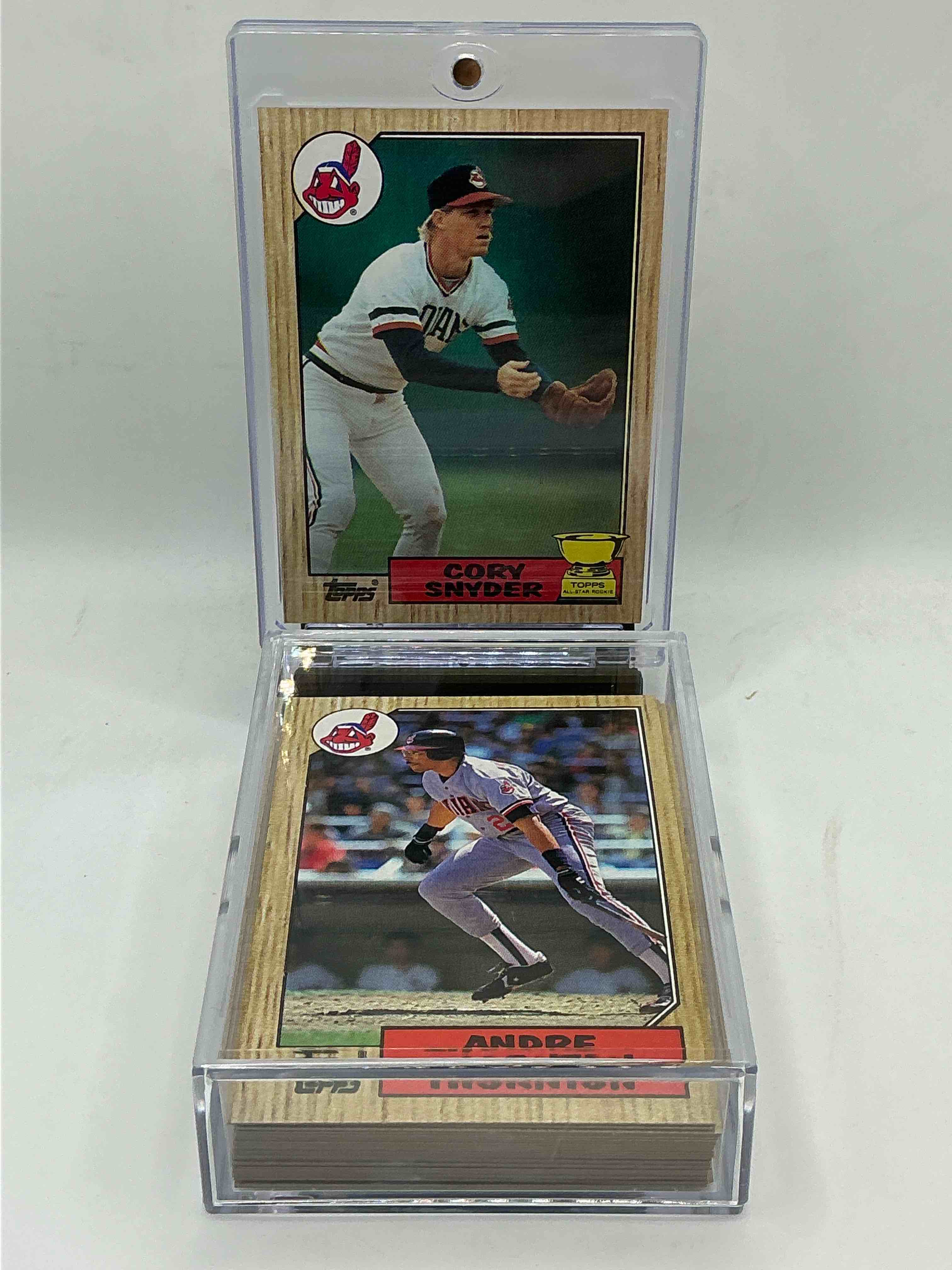 1987 Topps Baseball… Indians Set! Cory Snyder, Brett Butler, Don Schulze, Tom Waddell, Mel Hall & More! Insane 27 Card Indians Lot!