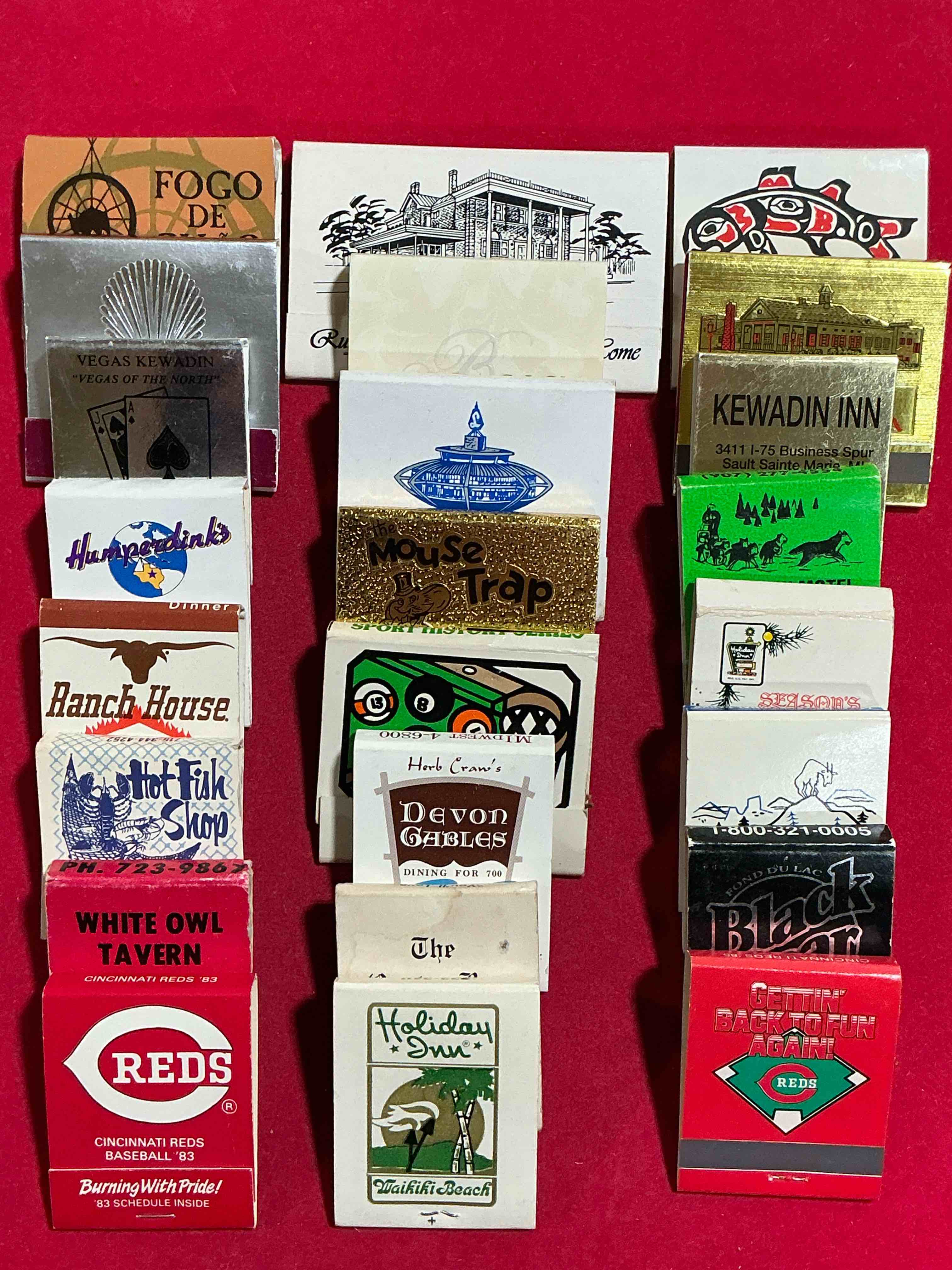 Vintage Matchbooks!  A Crazy Hard To Collect Collection Of Matchbooks From All Over, Many From Places That No Longer Exist!  Collection Spans Decades & Decades!  Most Books Are Complete With All Matches!  One Of A Kind Collection!  All Original & Impossible To Find Anywhere Else!