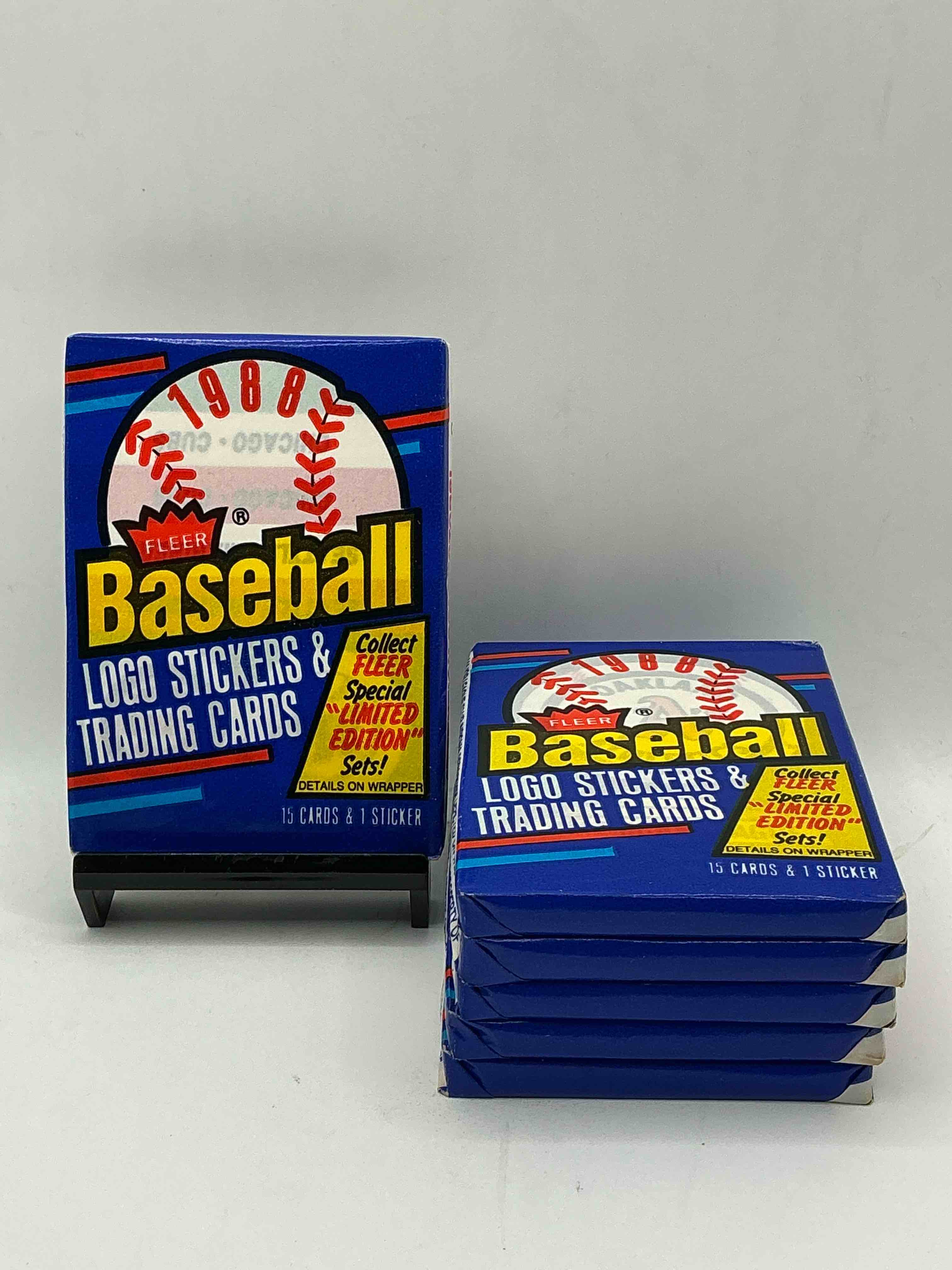 80's vintage! 1988 fleer baseball unopened packs! direct from original box! search for valuable don mattingly & nolan ryan cards!