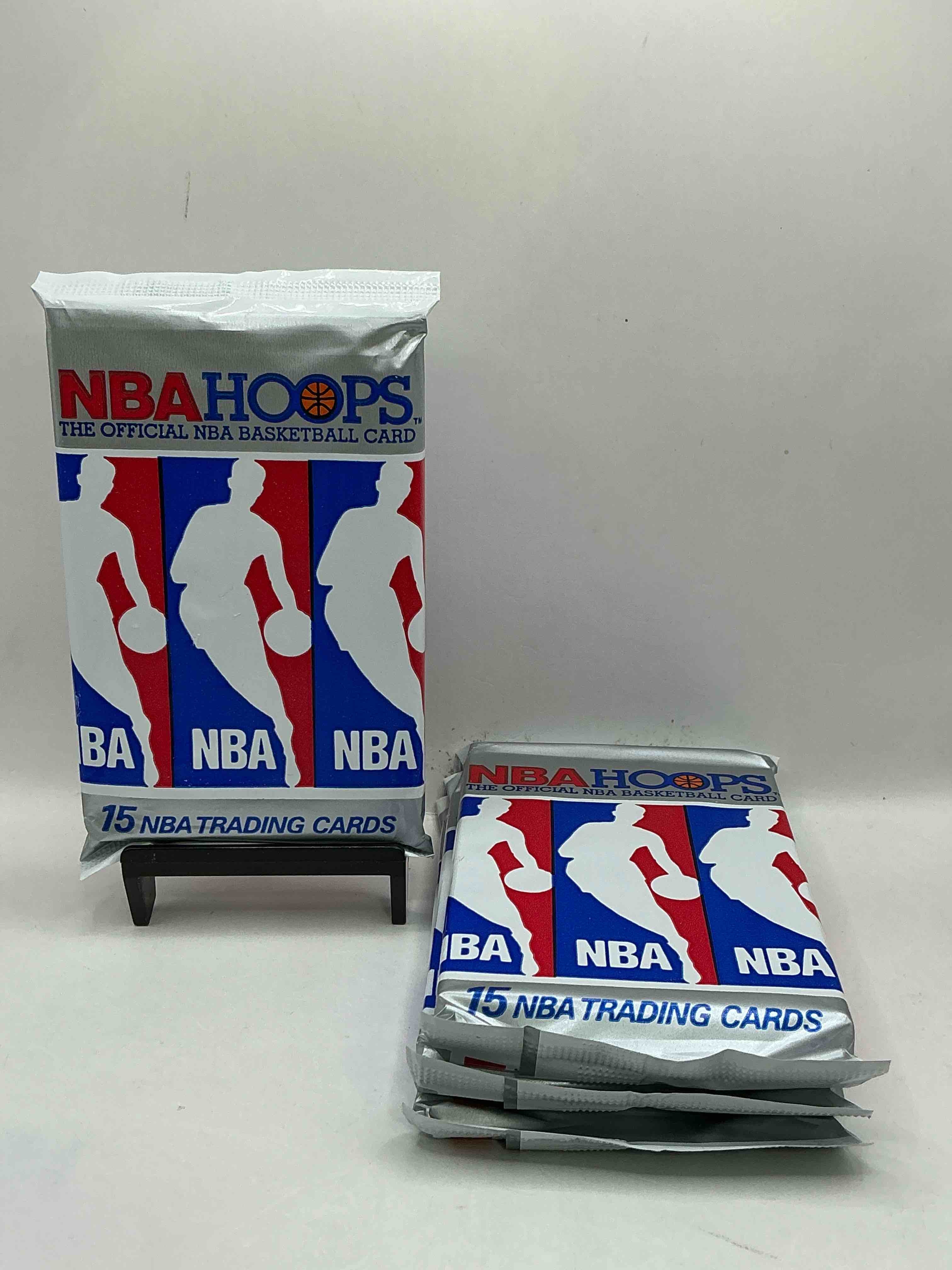 michael jordan!? 1990/91 nba hoops unopened sealed trading collectible sports card pack, direct from original sealed retail case! search for early michael jordan #65 (psa 10 value $550), jordan all star card, & too many other nice cards to list!