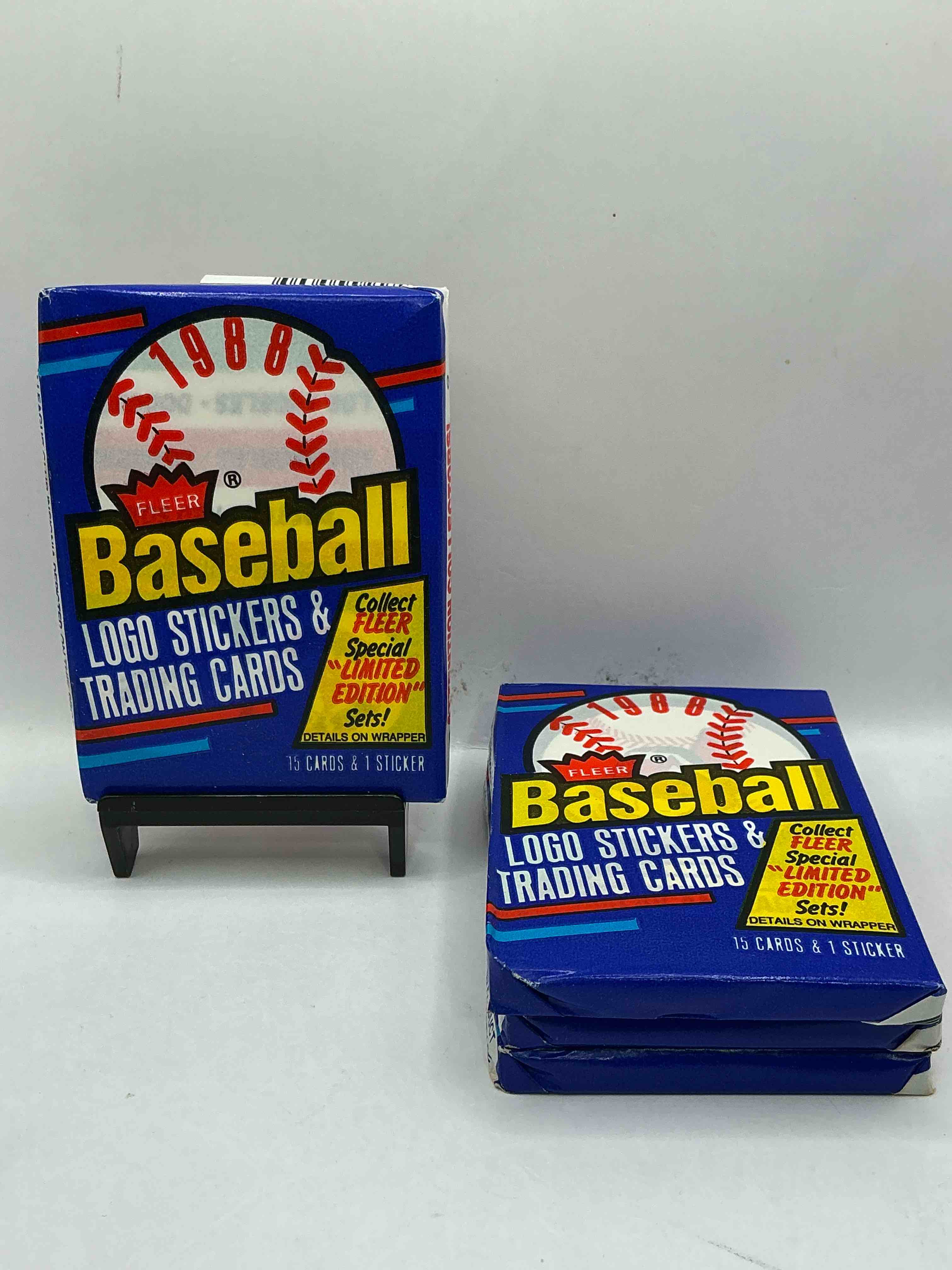 80's vintage! 1988 fleer baseball unopened packs! direct from original box! search for valuable don mattingly & nolan ryan cards!