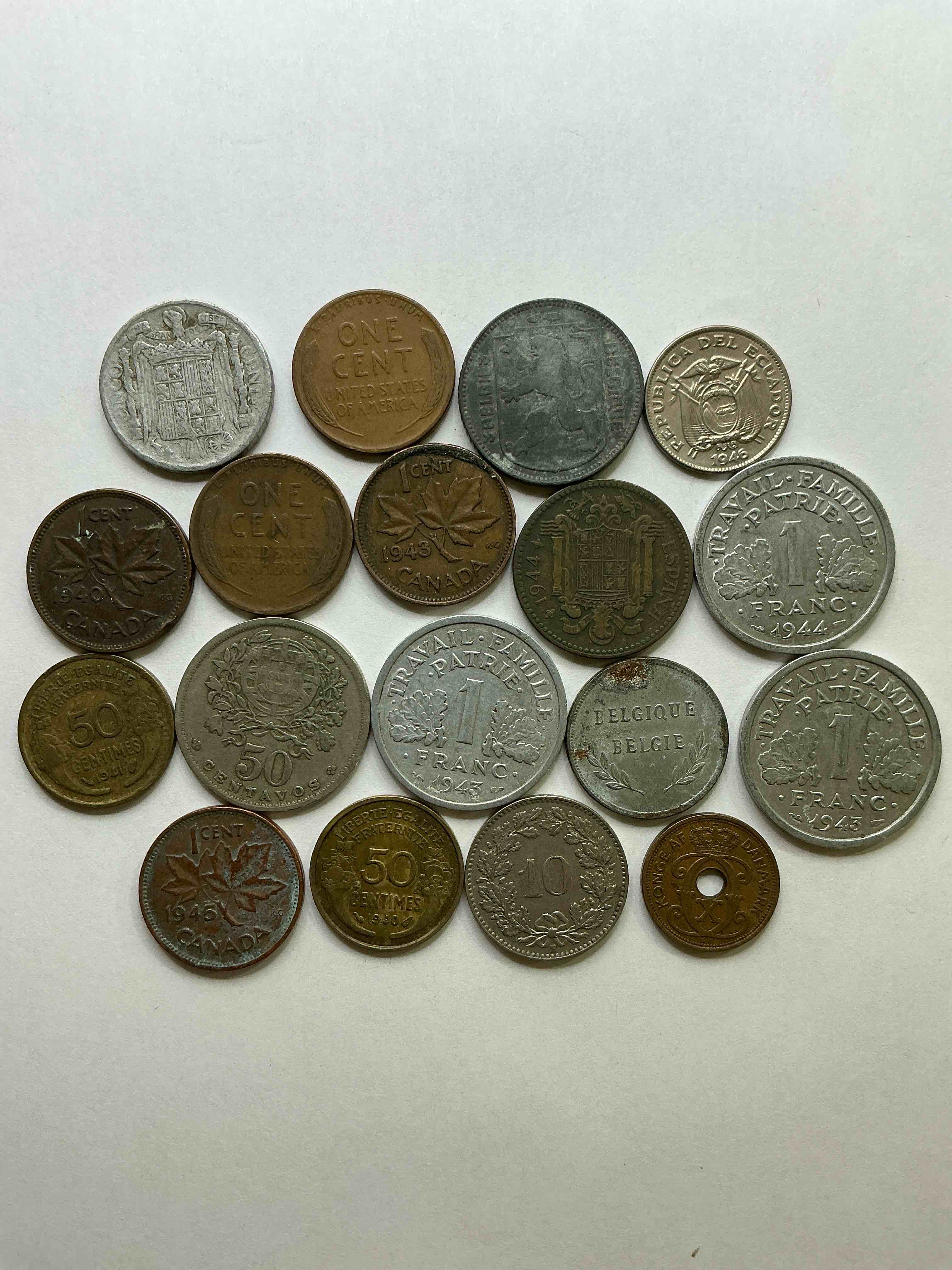 world war two buffs rejoice! up for auction is an awesome collection of world war ii era coins (1939-1945) from around the world! really hard to collect & find in one place! really cool pieces of history!