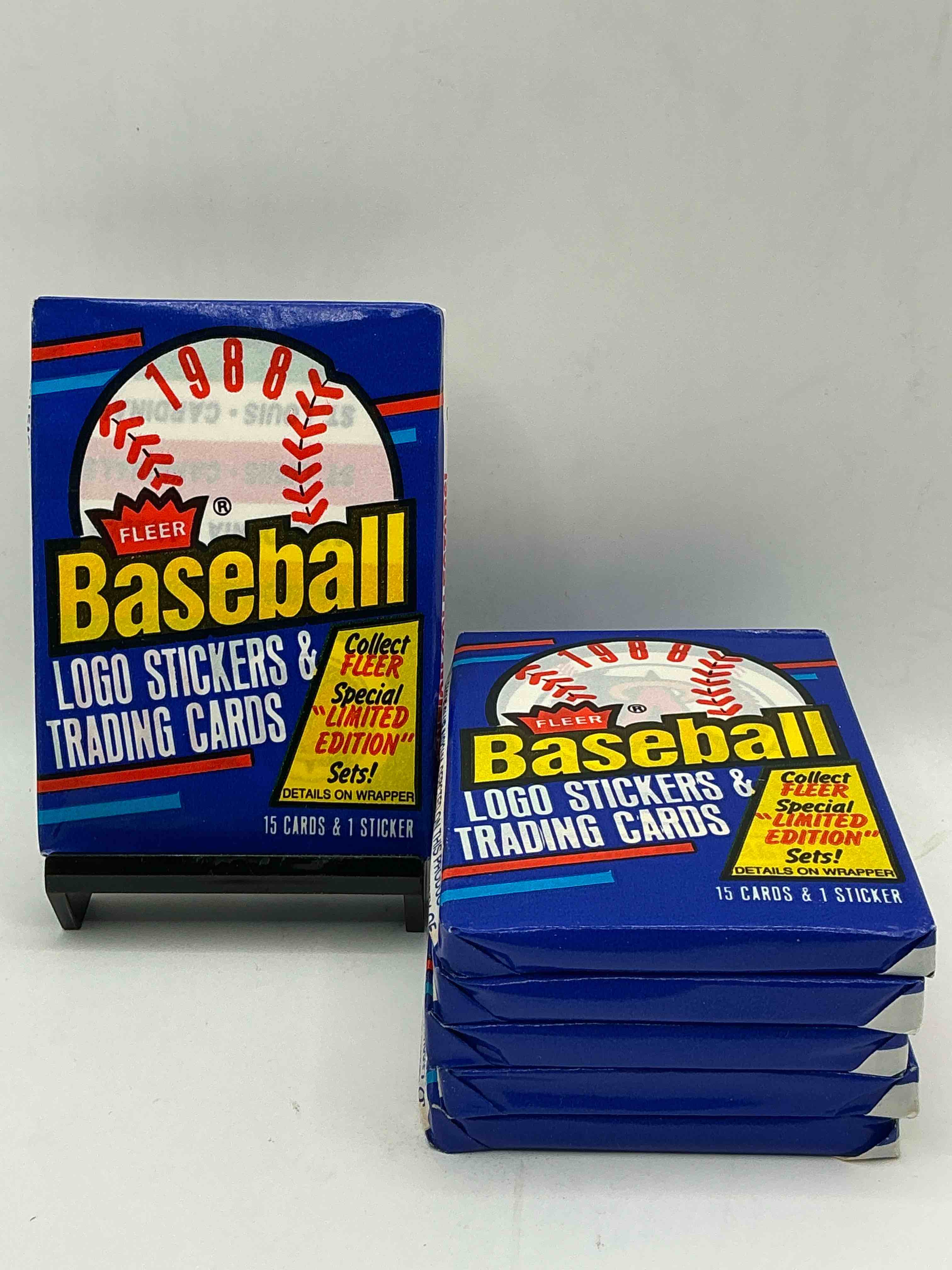 80's vintage! 1988 fleer baseball unopened packs! direct from original box! search for valuable don mattingly & nolan ryan cards!