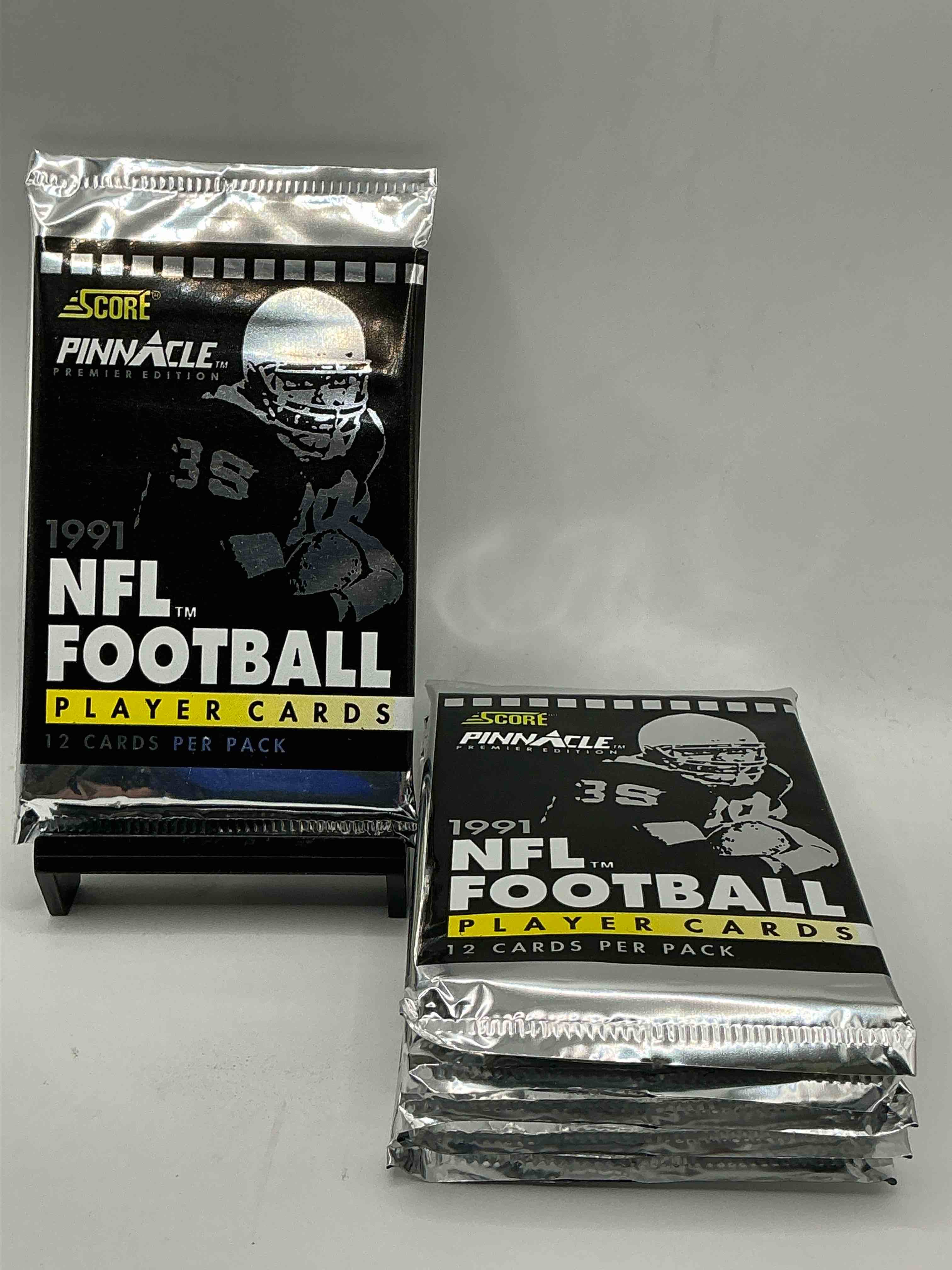 1991 pinnacle premier edition score unopened sports card packs direct from original box! search for valuable emmitt smith cards & other stars!