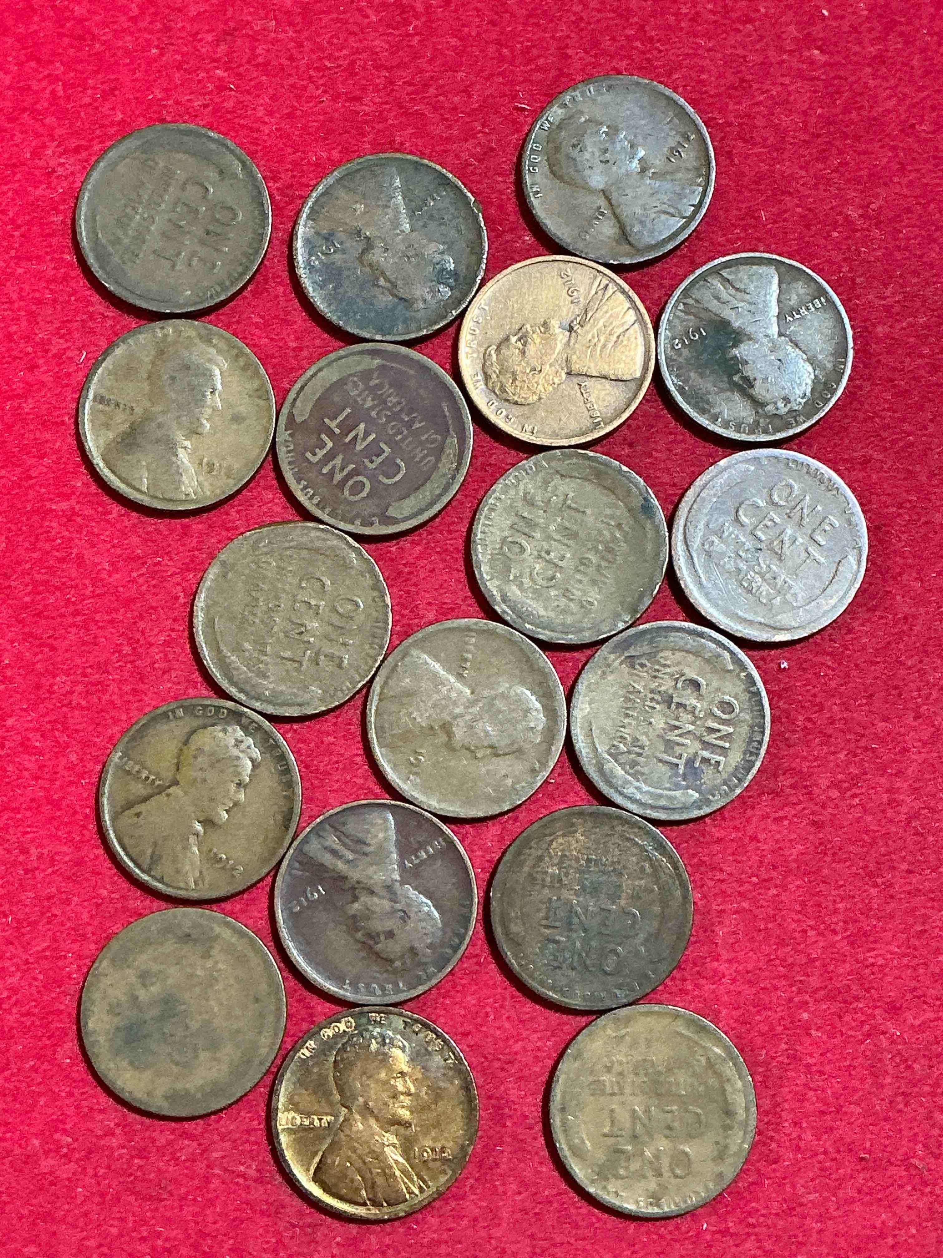 1912 titanic era antique wheat pennies, authentic! the titanic sank on april 12, 1912, just think of the history these coins have seen! great condition! own these serious collector items from the era of titanic!