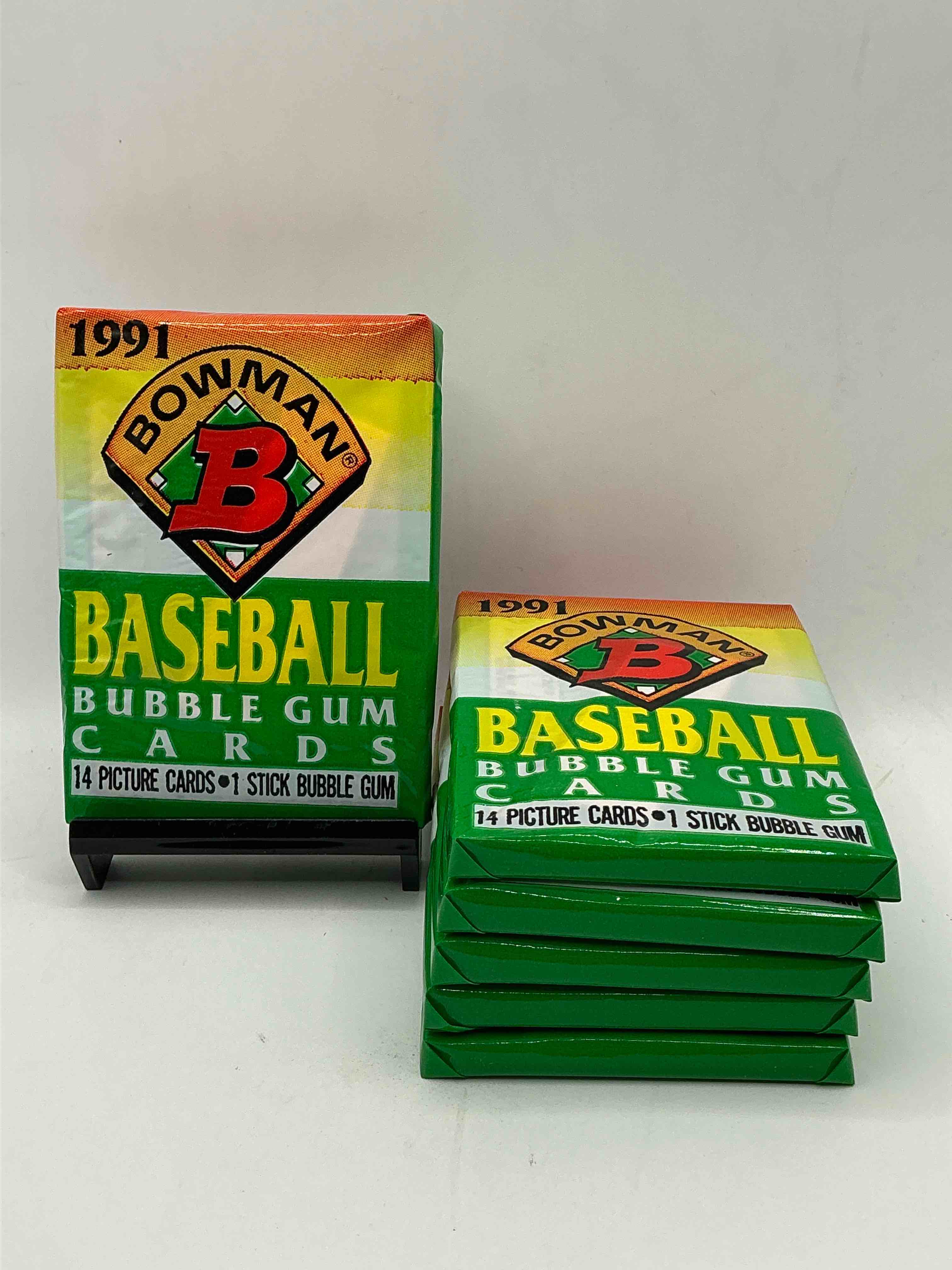 1991 bowman baseball unopened wax packs, direct from original retail casel search for early barry bonds, ken griffey jr. & more!