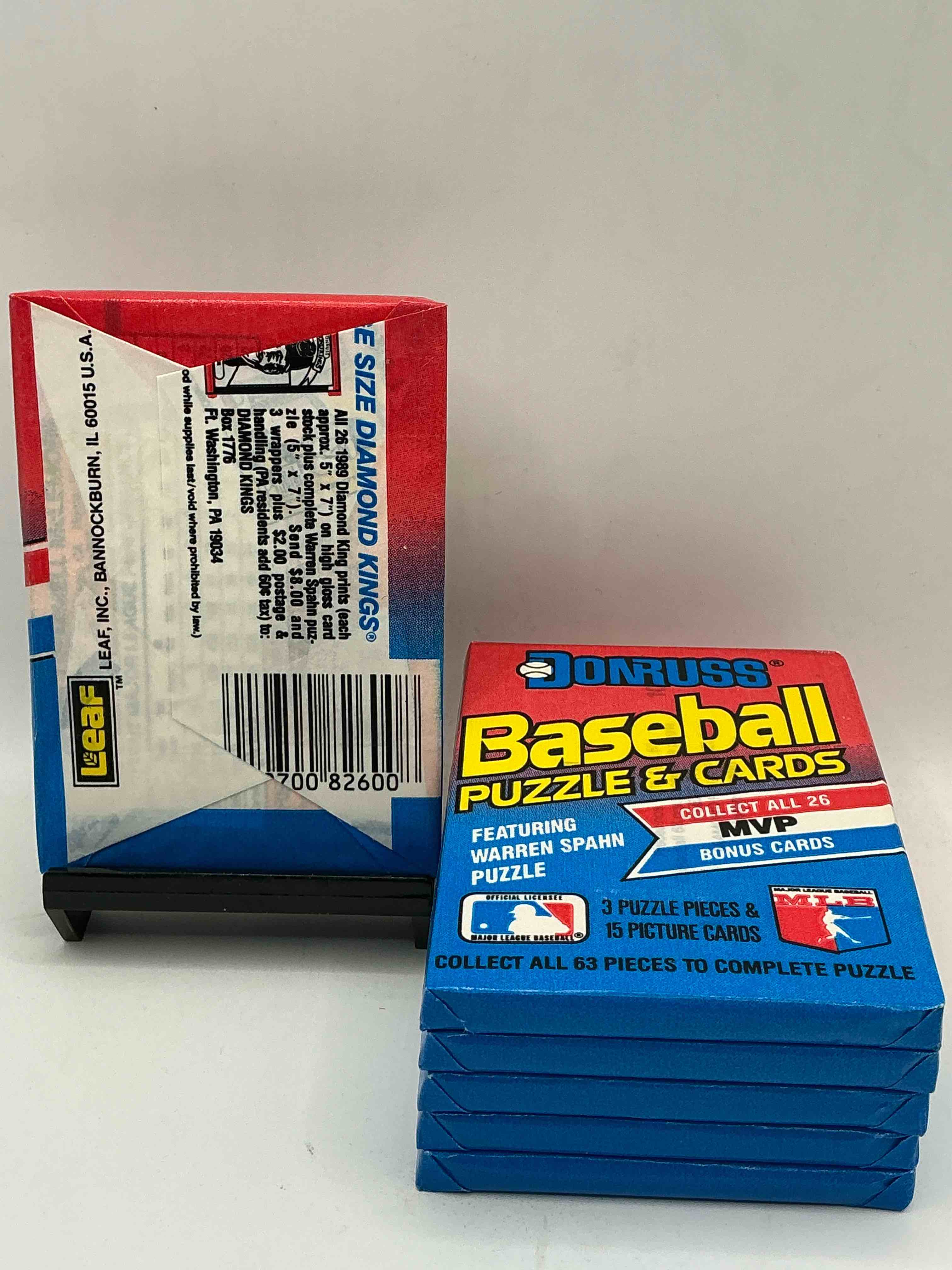 Condition photo showing New/Like New for ken griffey jr & randy johnson rookies!? 1989 donruss baseball unopened sports card wax packs! direct from original retail case! search for valuable ken griffey jr. & randy johnson rookie cards as well as valuable bo jackson