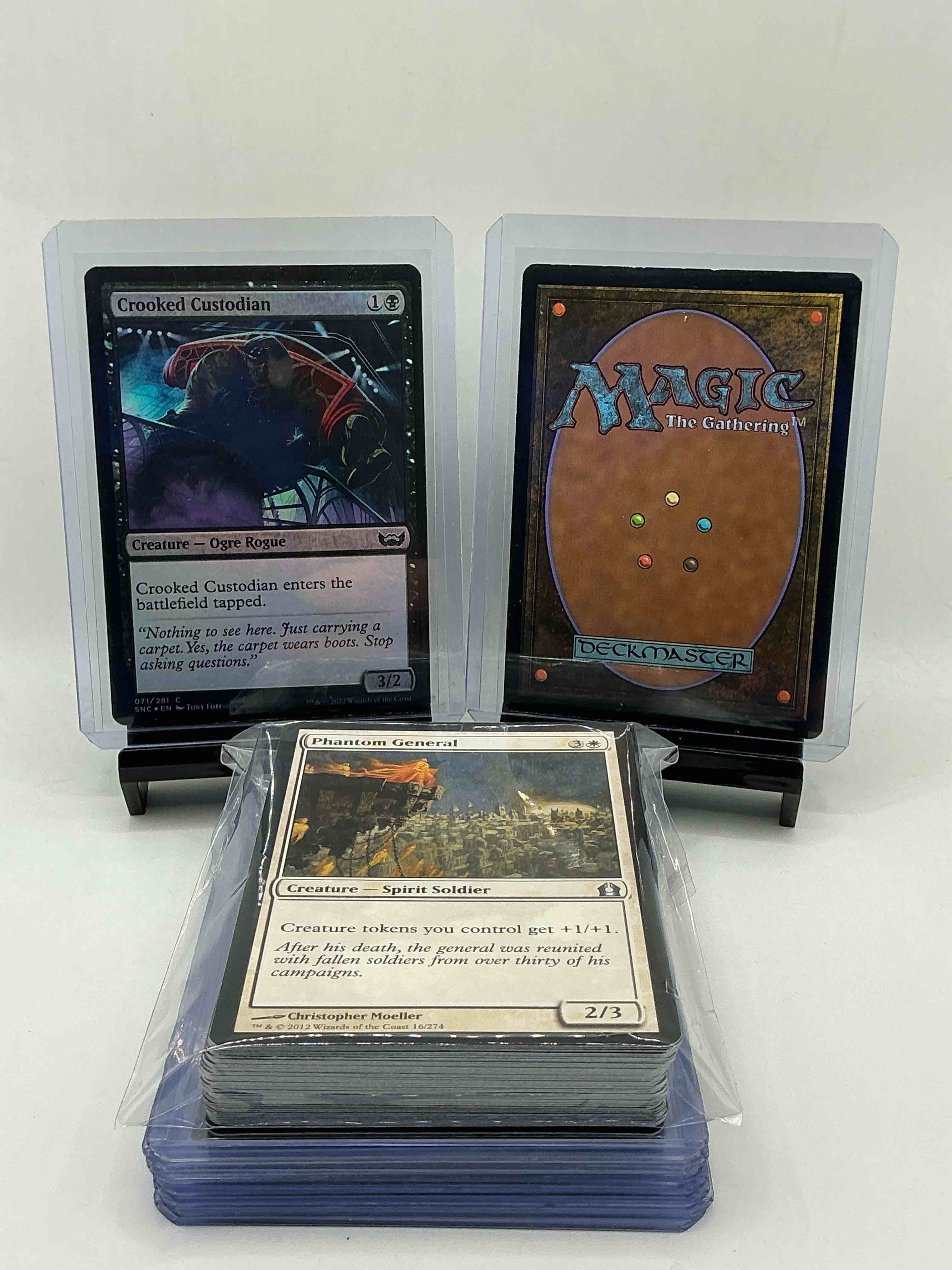 Condition photo showing New/Like New for magic the gathering 50 card lot! lot includes 10 rare or holo foil cards! all cards in excellent shape condition! a great way to join the mtg craze!