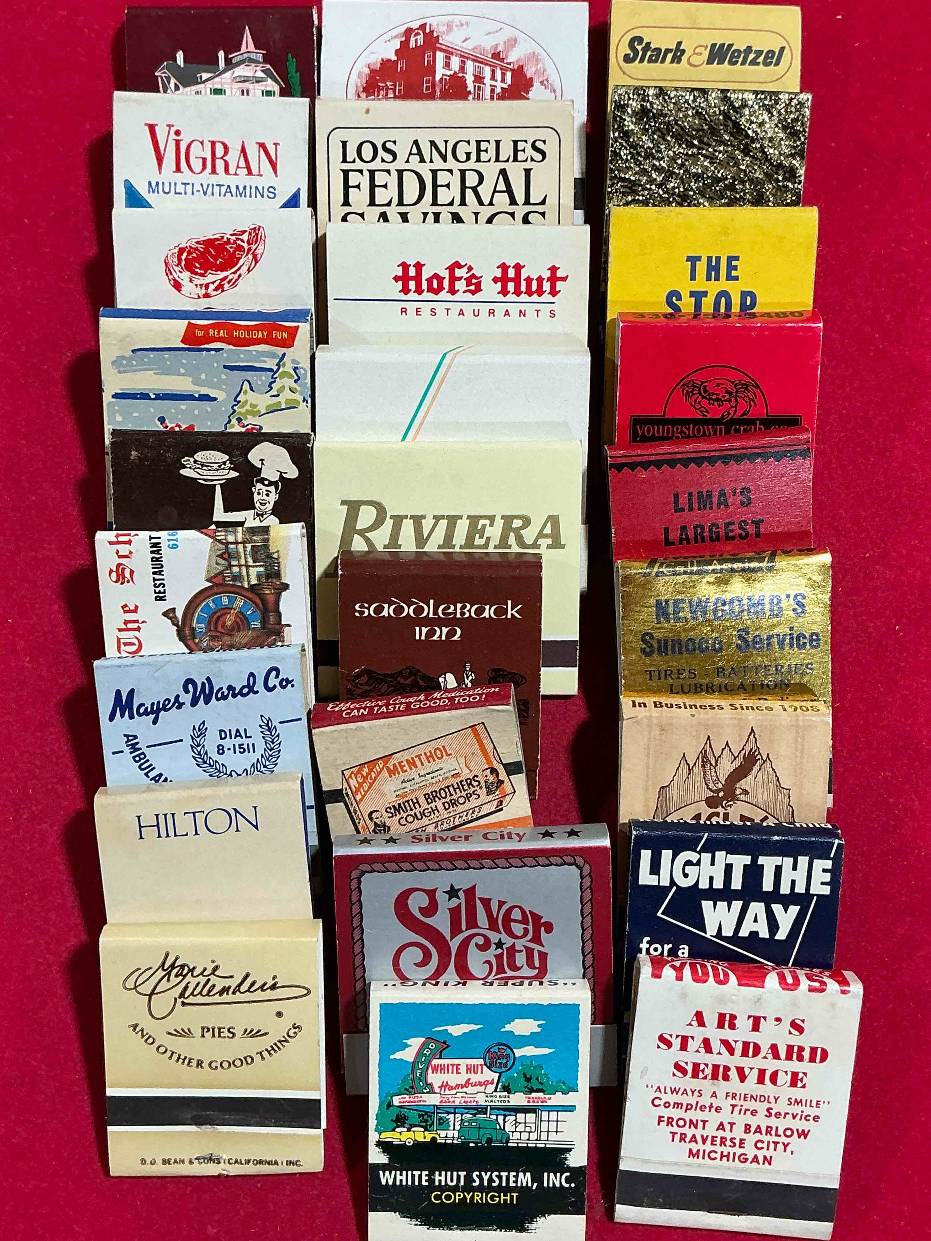 Condition photo showing Good Condition for vintage matchbooks! a crazy hard to collect collection of matchbooks from all over, many from places that no longer exist! collection spans decades & decades! most books are complete with all matches! one of a kind collection! all original & impossible to find anywhere else!