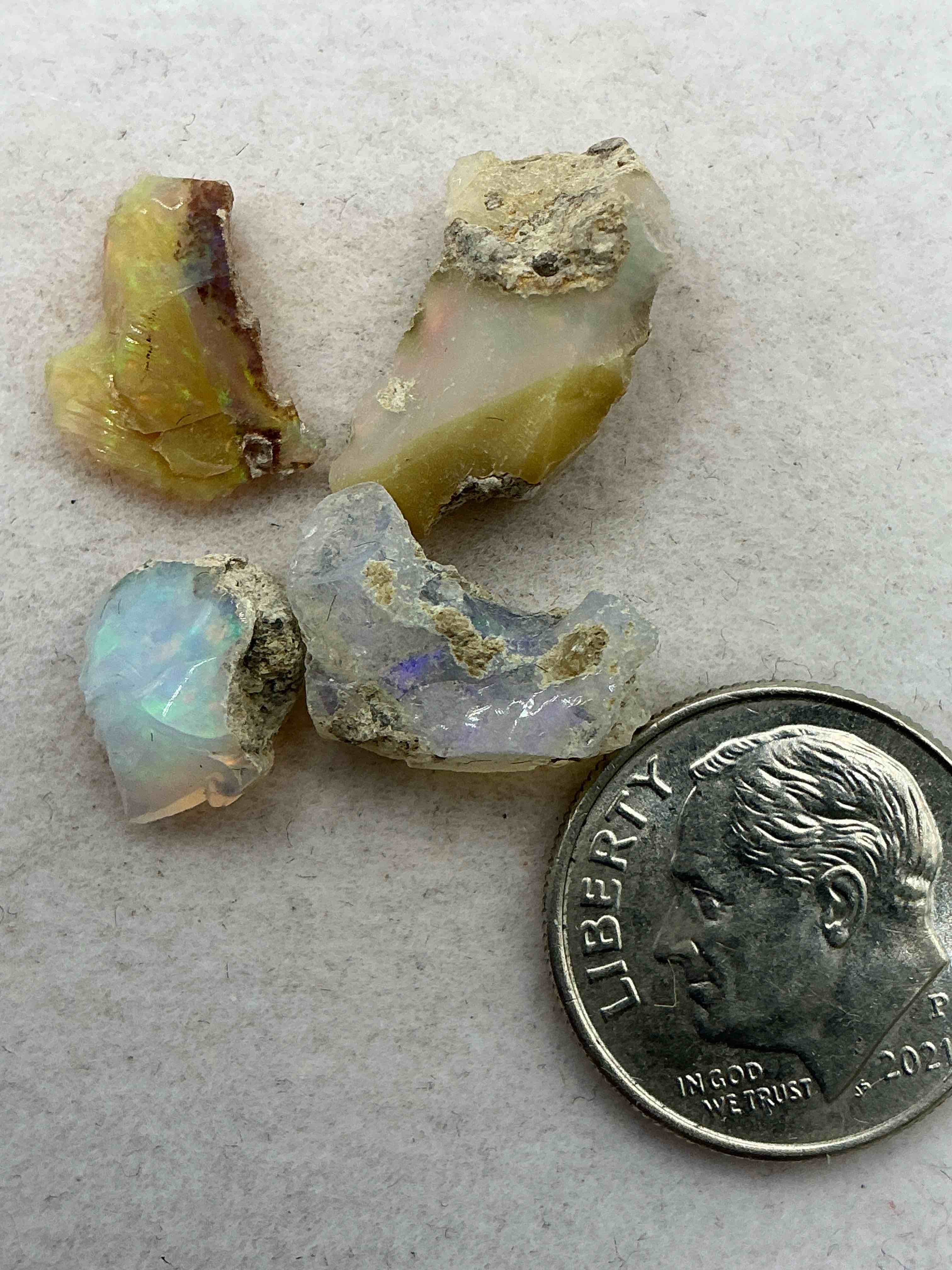 Condition photo showing Good Condition for opal precious gemstone, authentic! opal gemstone, cut and/or faceted & polished! opals are famous for their. stunning clarity & hues & likely originate from ethiopia. opals are believed to promote hope, purity & love. the u.s. dime in image is for size reference only (not included). own an amazing, stunning, unique opal gemstone!