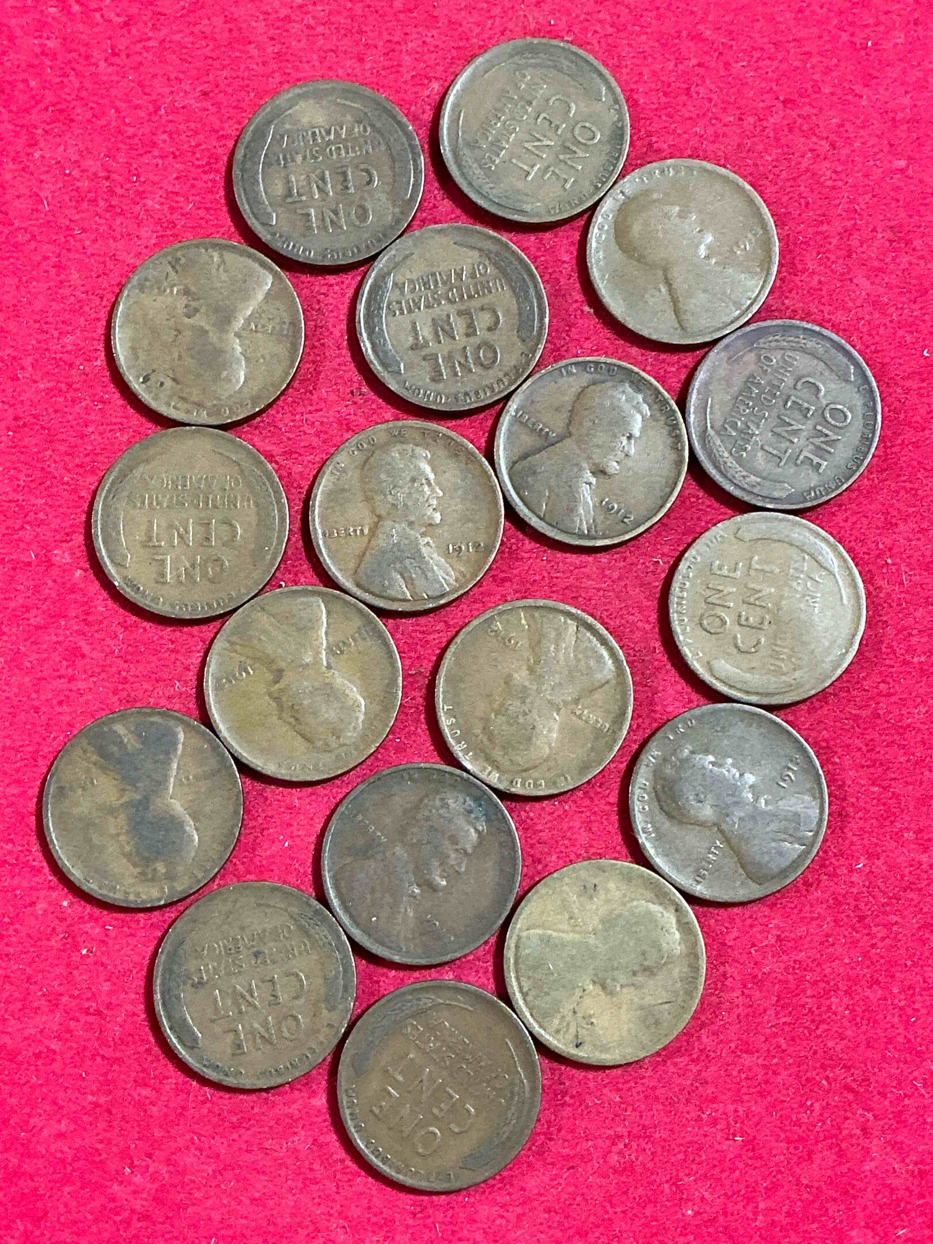 Condition photo showing Good Condition for 1912 titanic era antique wheat pennies, authentic!  the titanic sank on april 12, 1912, just think of the history these coins have seen!  great condition!  own these serious collector items from the era of titanic!  
