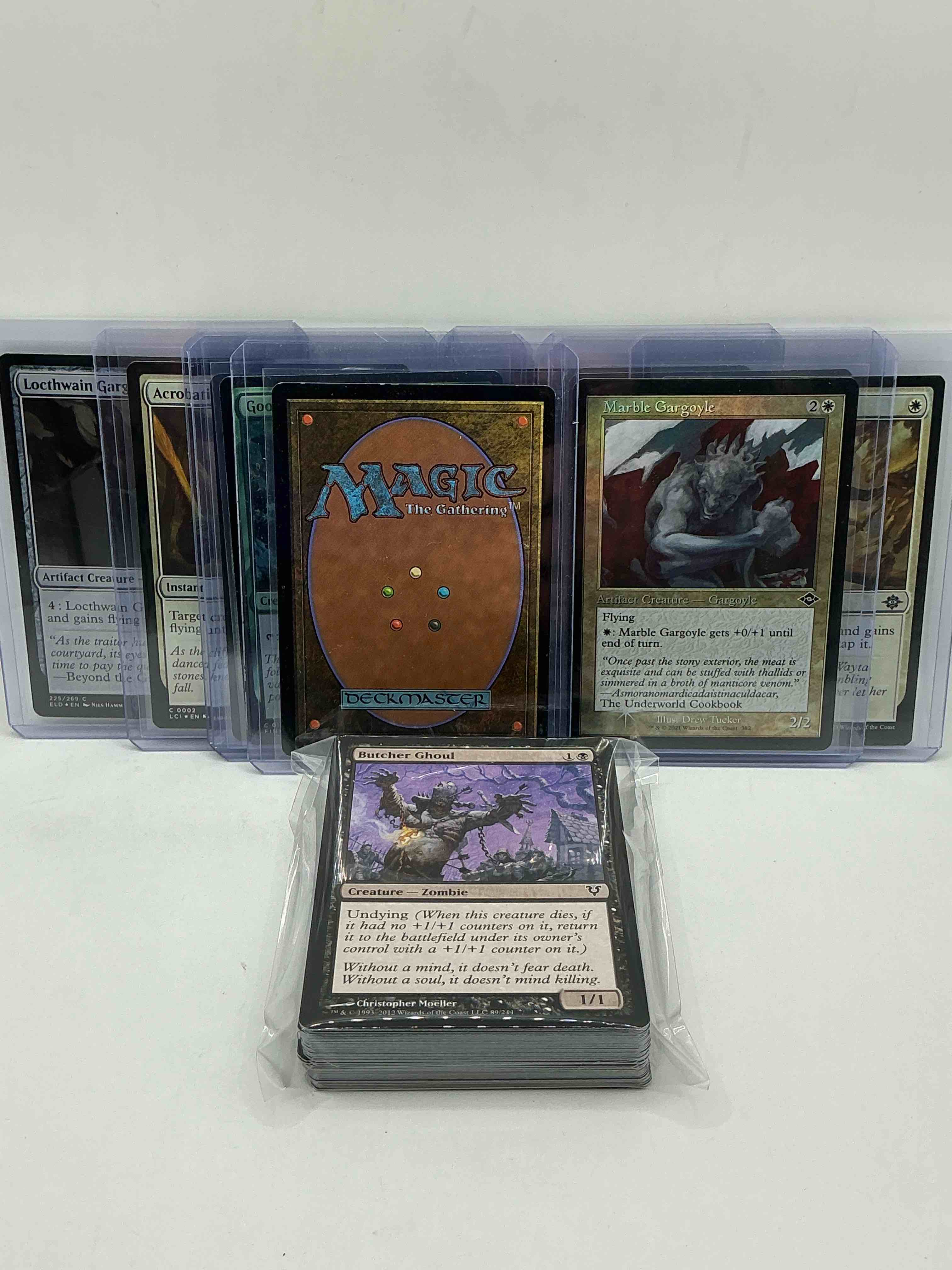 Condition photo showing New/Like New for magic the gathering 50 card lot! lot includes 10 rare or holo foil cards! all cards in excellent shape condition! a great way to join the mtg craze!