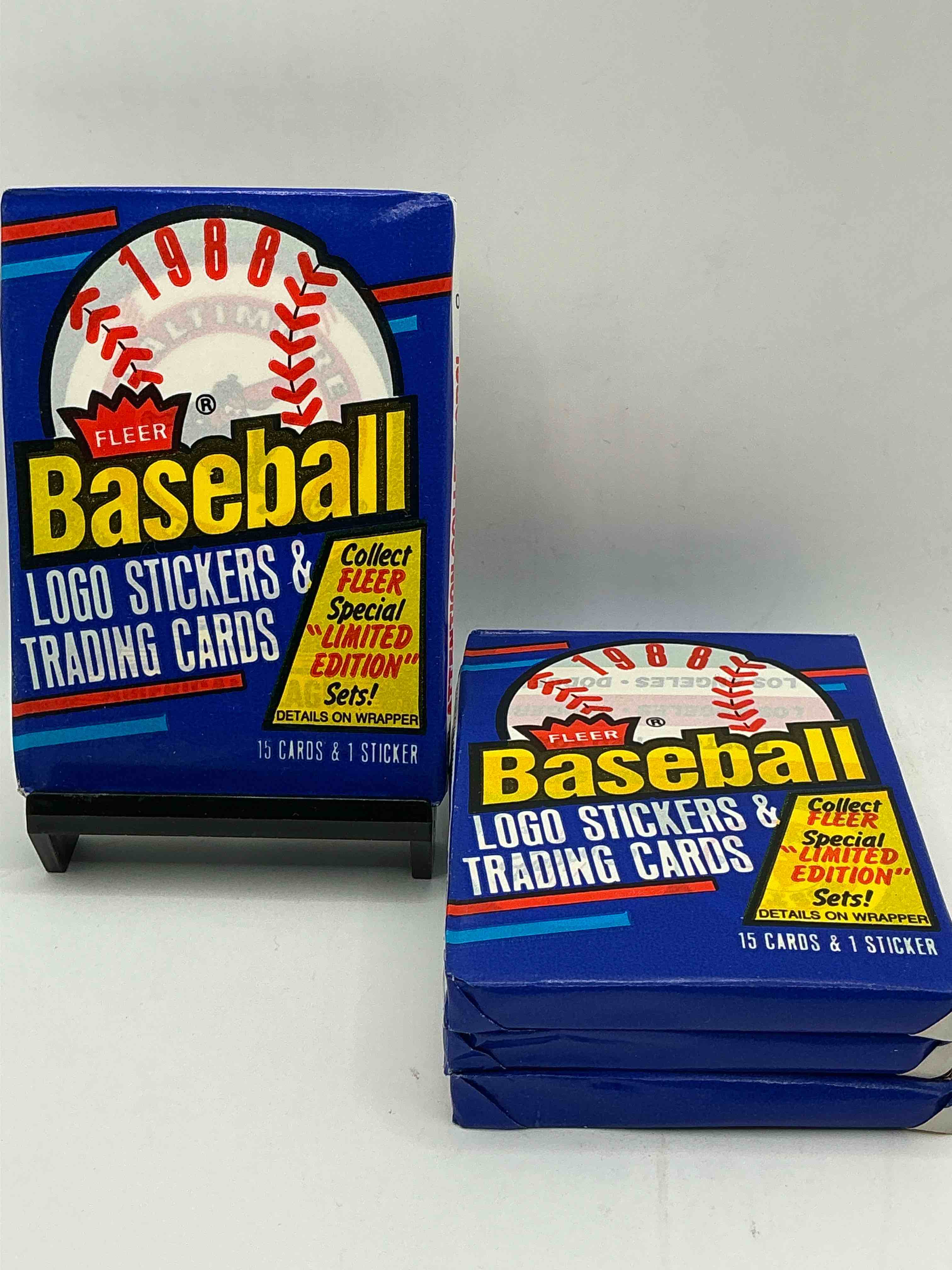 80's vintage! 1988 fleer baseball unopened packs! direct from original box! search for valuable don mattingly & nolan ryan cards!
