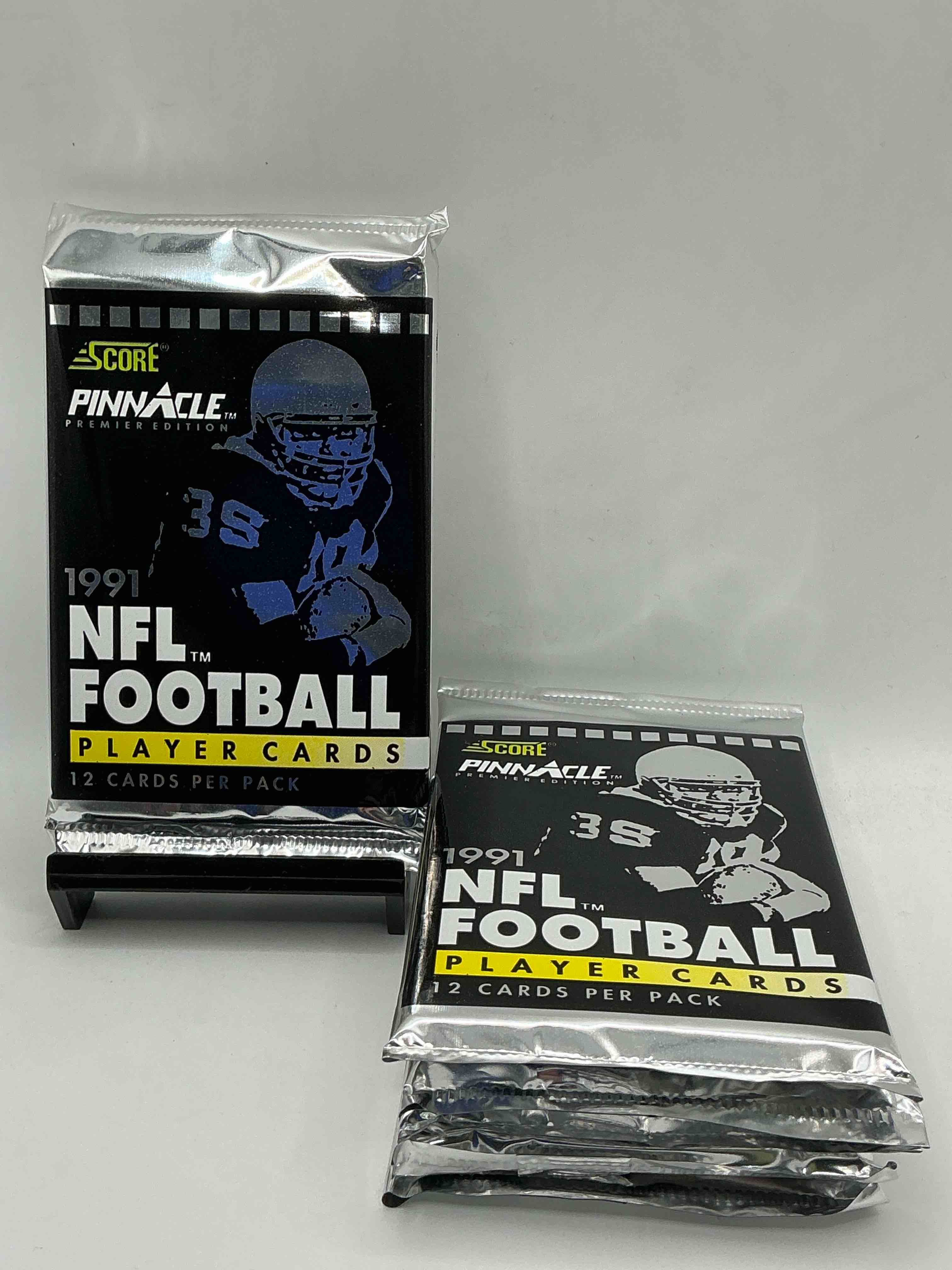 1991 pinnacle premier edition score unopened sports card packs direct from original box! search for valuable emmitt smith cards & other stars!