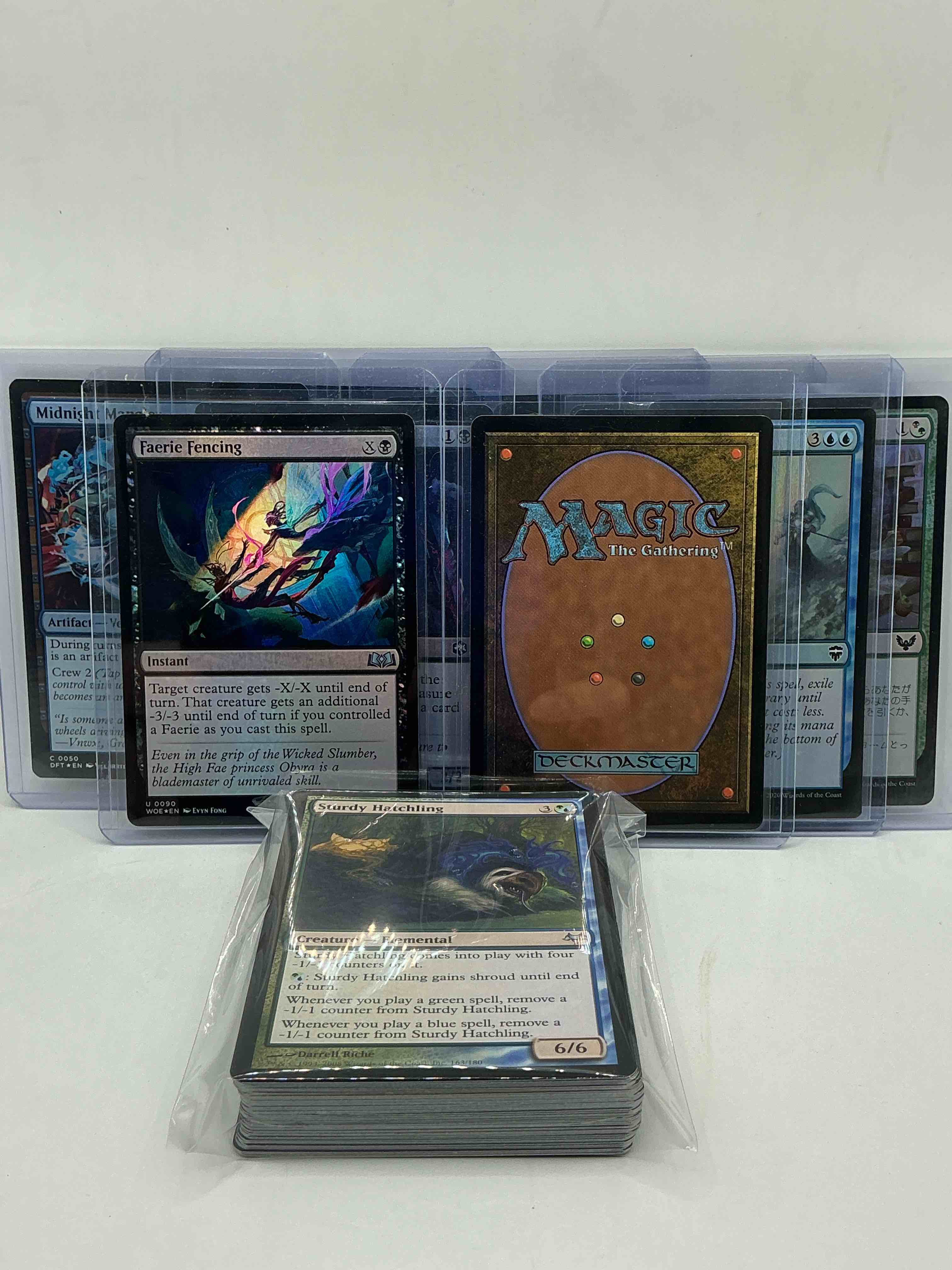 Condition photo showing New/Like New for magic the gathering 50 card lot! lot includes 10 rare or holo foil cards! all cards in excellent shape condition! a great way to join the mtg craze!