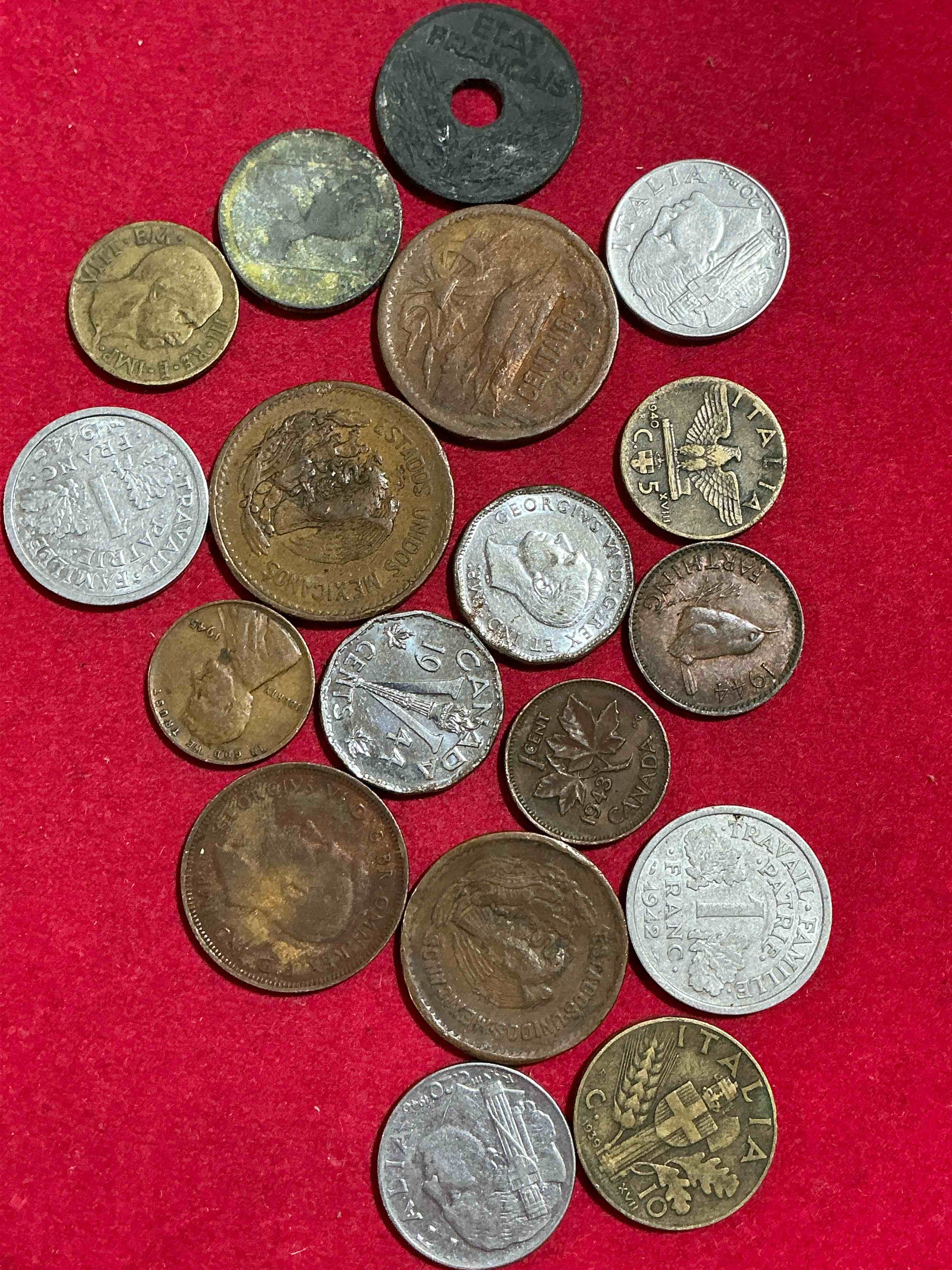 world war two buffs rejoice! up for auction is an awesome collection of world war ii era coins (1939-1945) from around the world! really hard to collect & find in one place! really cool pieces of history!