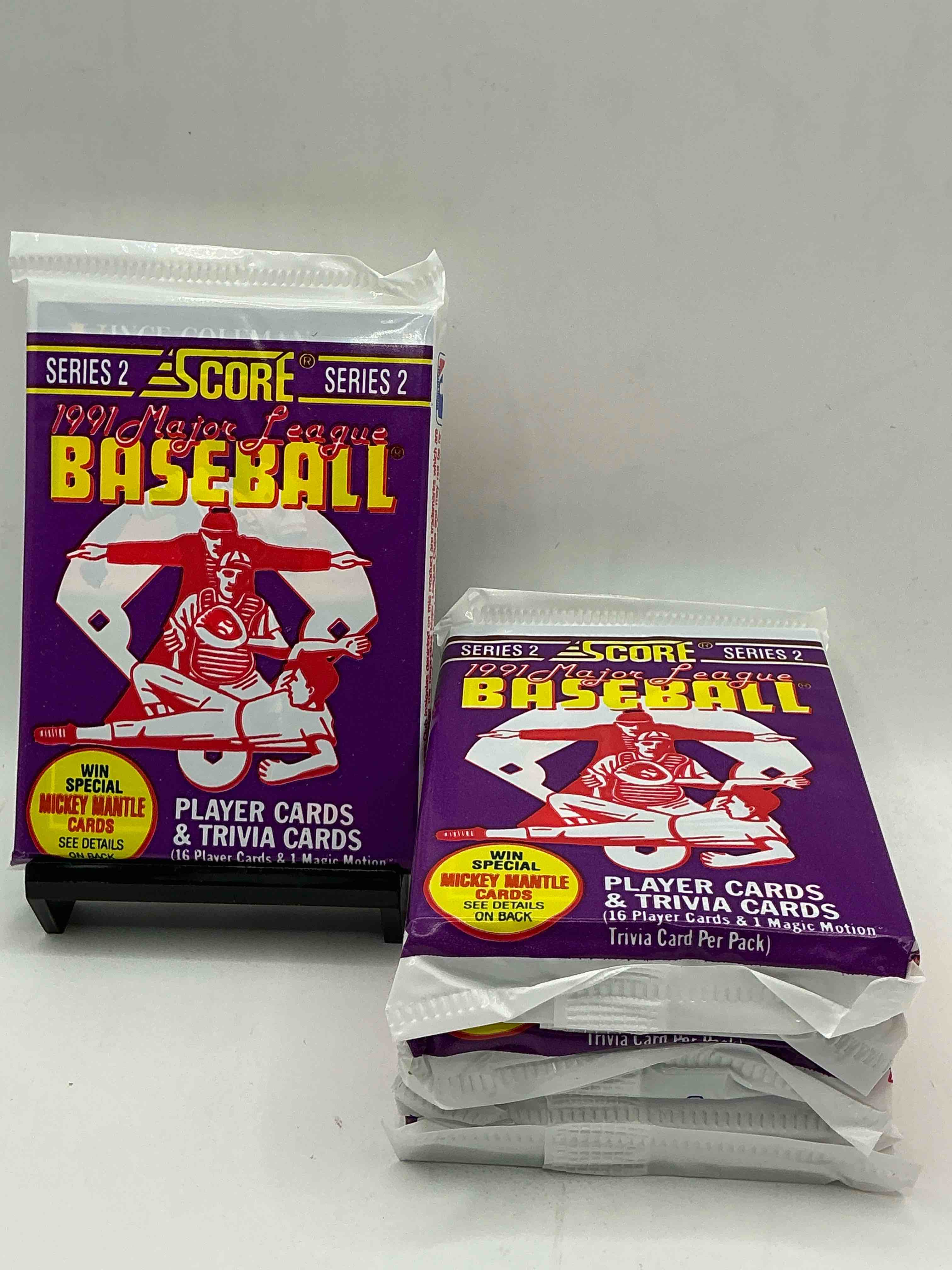 signed mickey mantle? 1991 score baseball unopened packs! 2,493 signed mickey mantle cards from this year out there, fetching big money if pulled! insanely cool & valuable pocks with stars & rookies!