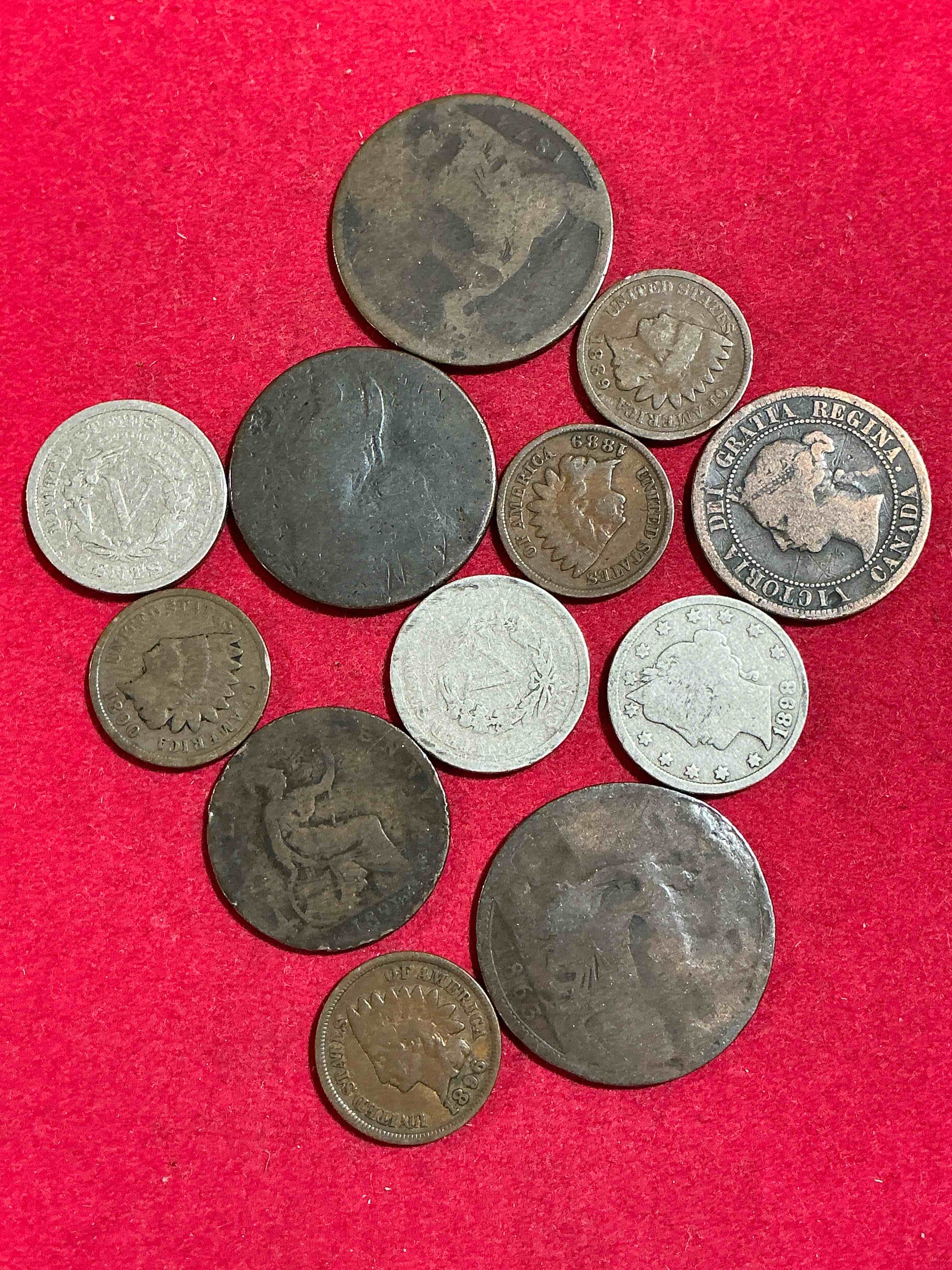 1800’s coins!!! lot of 18 coins all from the 19th century! each one is unique and has seen 100s of years of history!