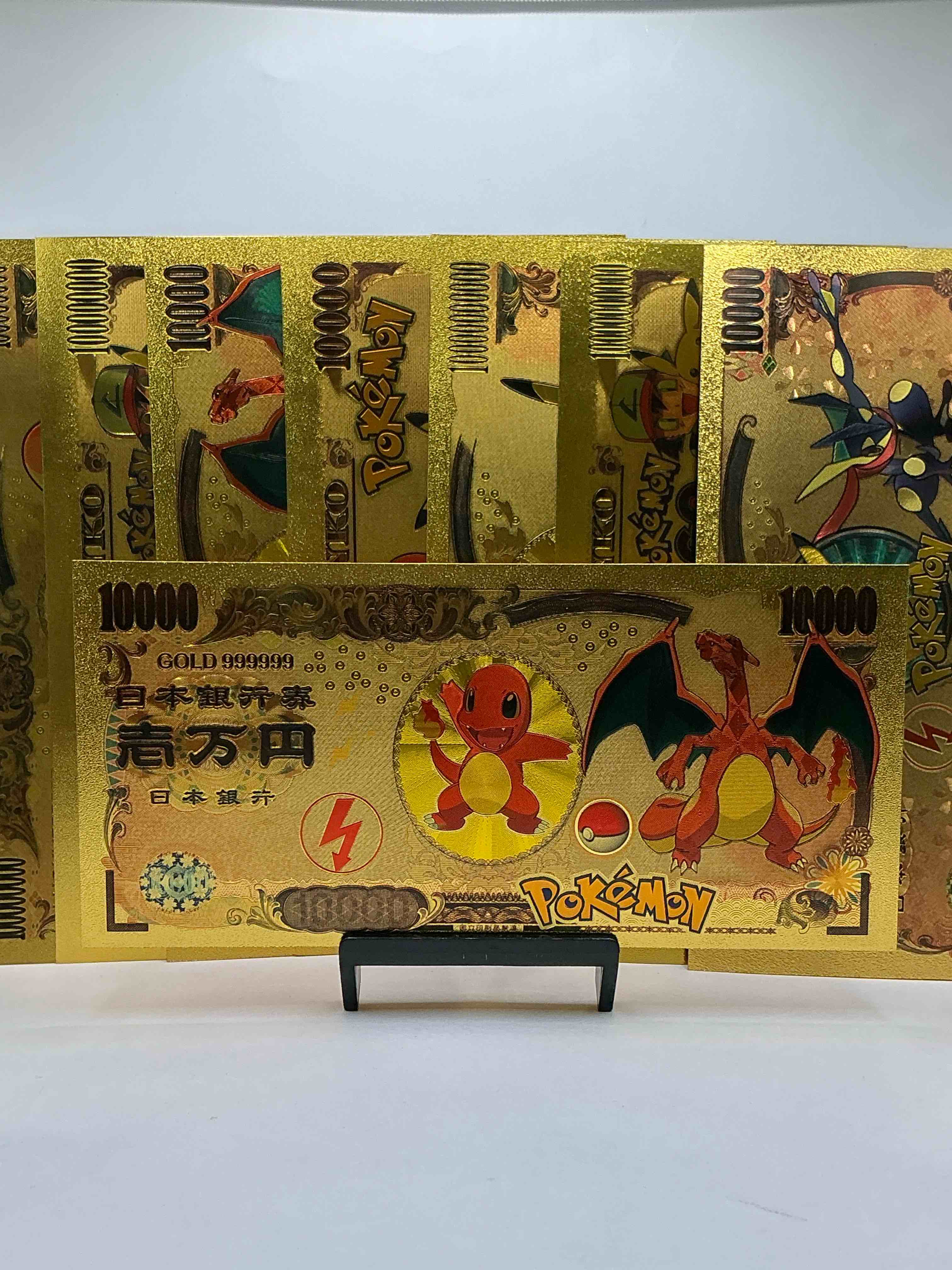 Pokémon Novelty Gold In this Color Dollars! Ultra Cool Novelty 10,000 Pokémon Bill With Characters & Cool Designs! Rare & Hard To Get! 