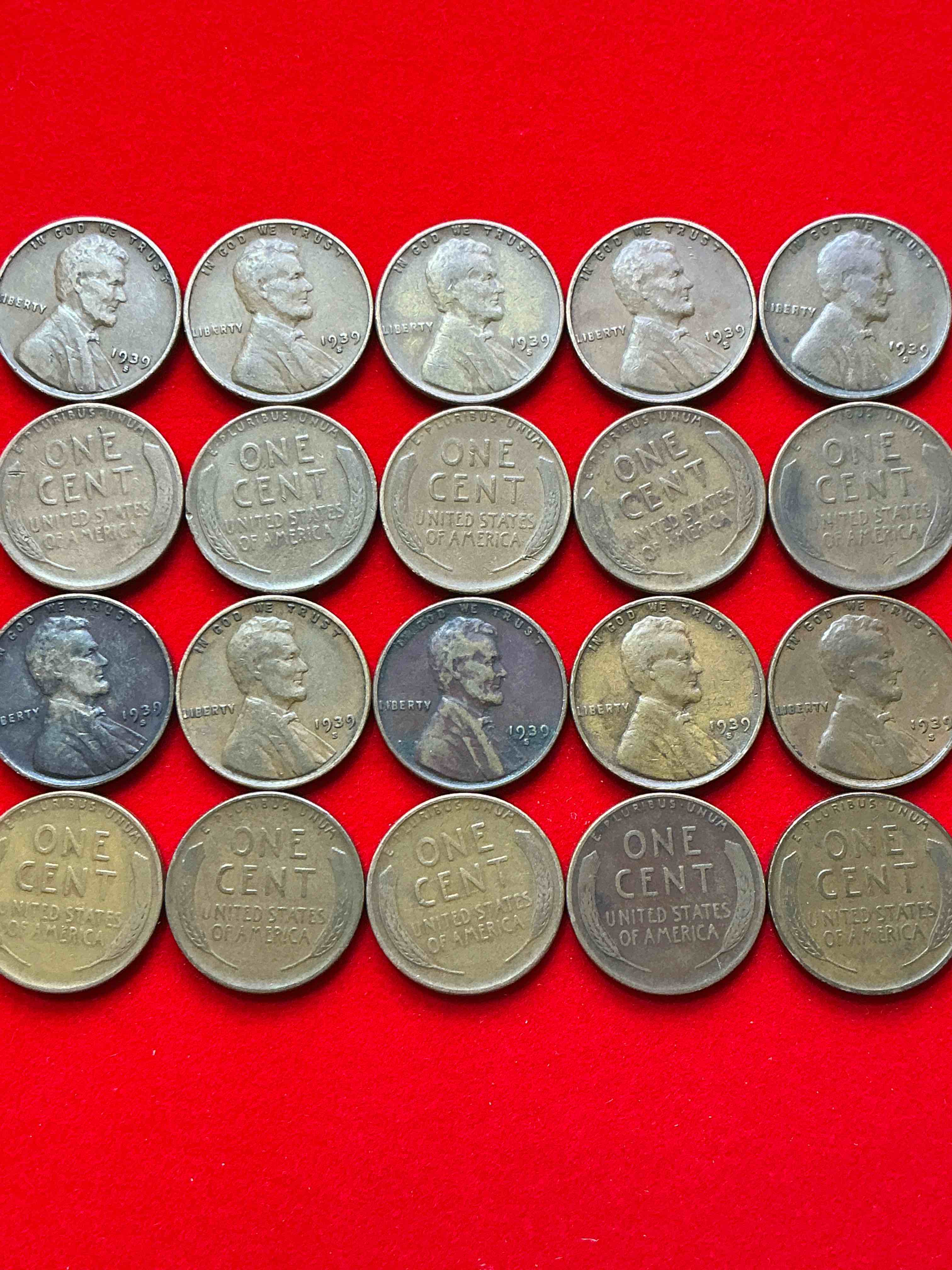 Rare 1939 Mint Pennies!  World War 2 Buffs Take Notice!  WWII Started In 1939 When Hitler Invaded Poland.  Up For Auction Are Rare 1939 San Francisco Mint Pennies, In Great Condition! 