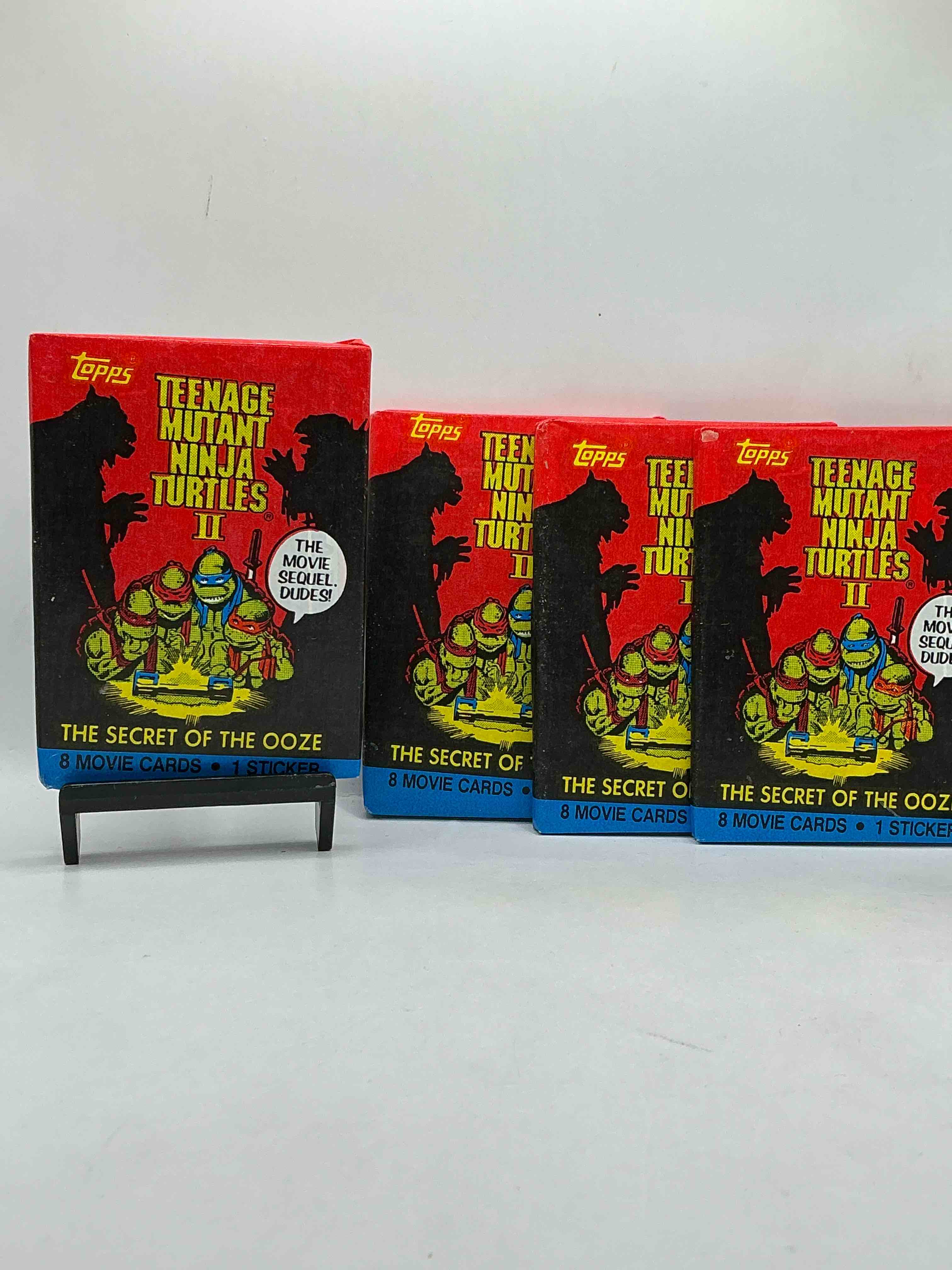 1991 Rare Turtle WOW! Teenage Mutant Ninja Turtles Movie Cards, Unopened Wax Pack Direct From Original Retail Case! Own Some Rare TMNT Movie Memorabilia From 1991, Almost Impossible To Find! From The Movie Sequel!