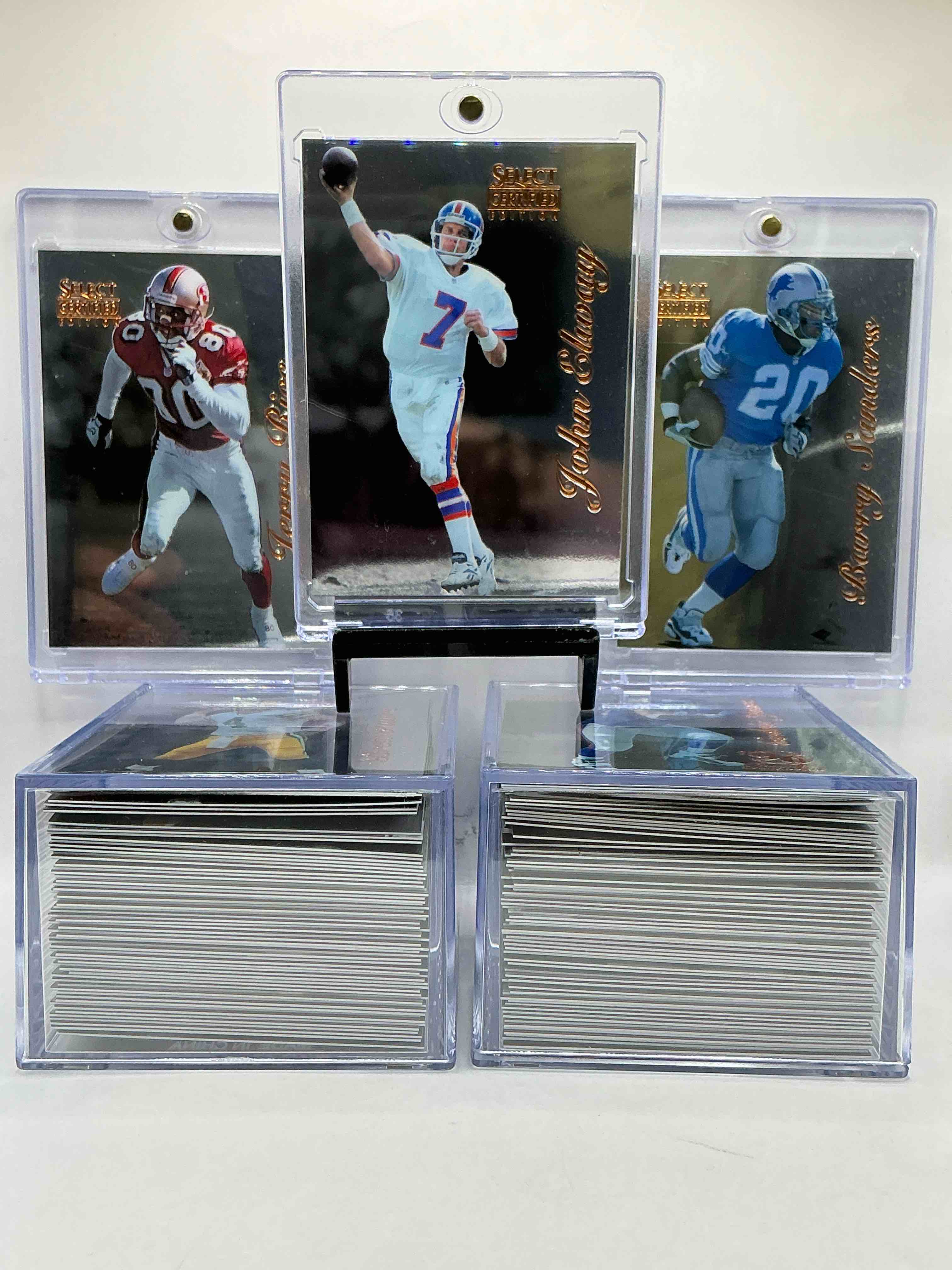 1996 ultra rare complete football set!  1996 select certified football complete 125 card set, excellent condition!  this rare set includes key rookies from marvin harrison, eddie george & so much more!  super hard to find complete!  a rare, serious collectible!  
