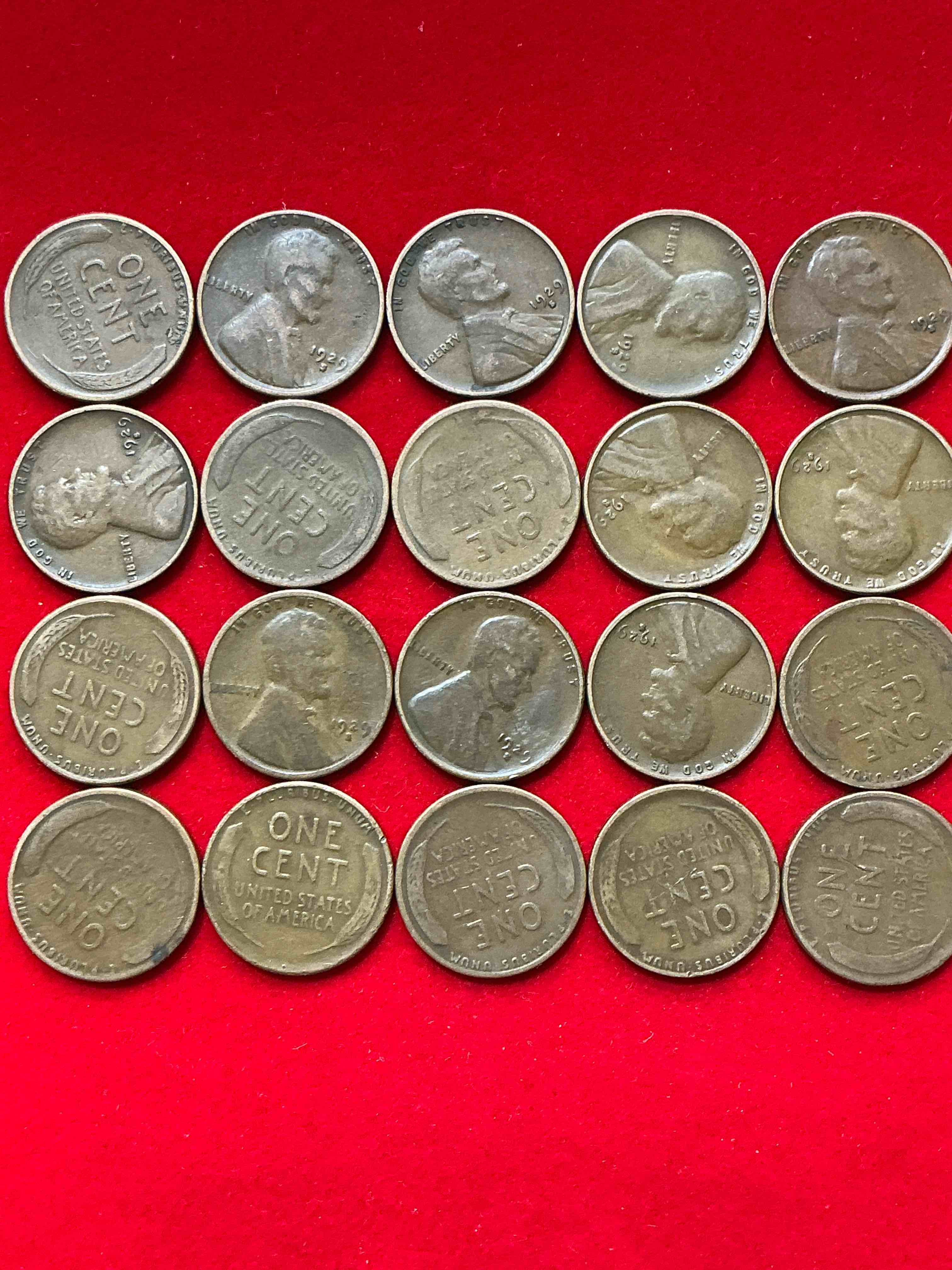1929, a year of infamy!  1929 is the year the roaring 1920’s came to an end with the devastating stock market crash of october 1929 that led to the great depression.  own pieces of this era with these genuine 1929 wheat pennies in nice condition!  