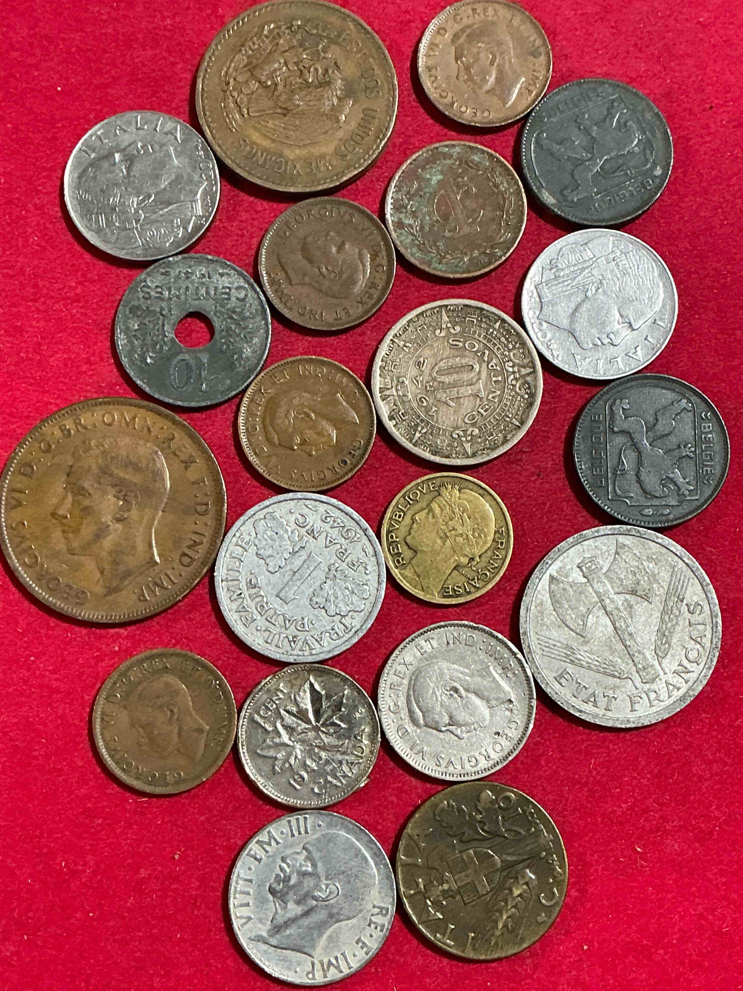 World War Two Era Buffs Rejoice! Check Out This Collection Of WW2 Era (1939-1945) Coins! Super Hard To Collect & Find In One Place! Great Conversation Pieces & Incredible Pieces Of History!
