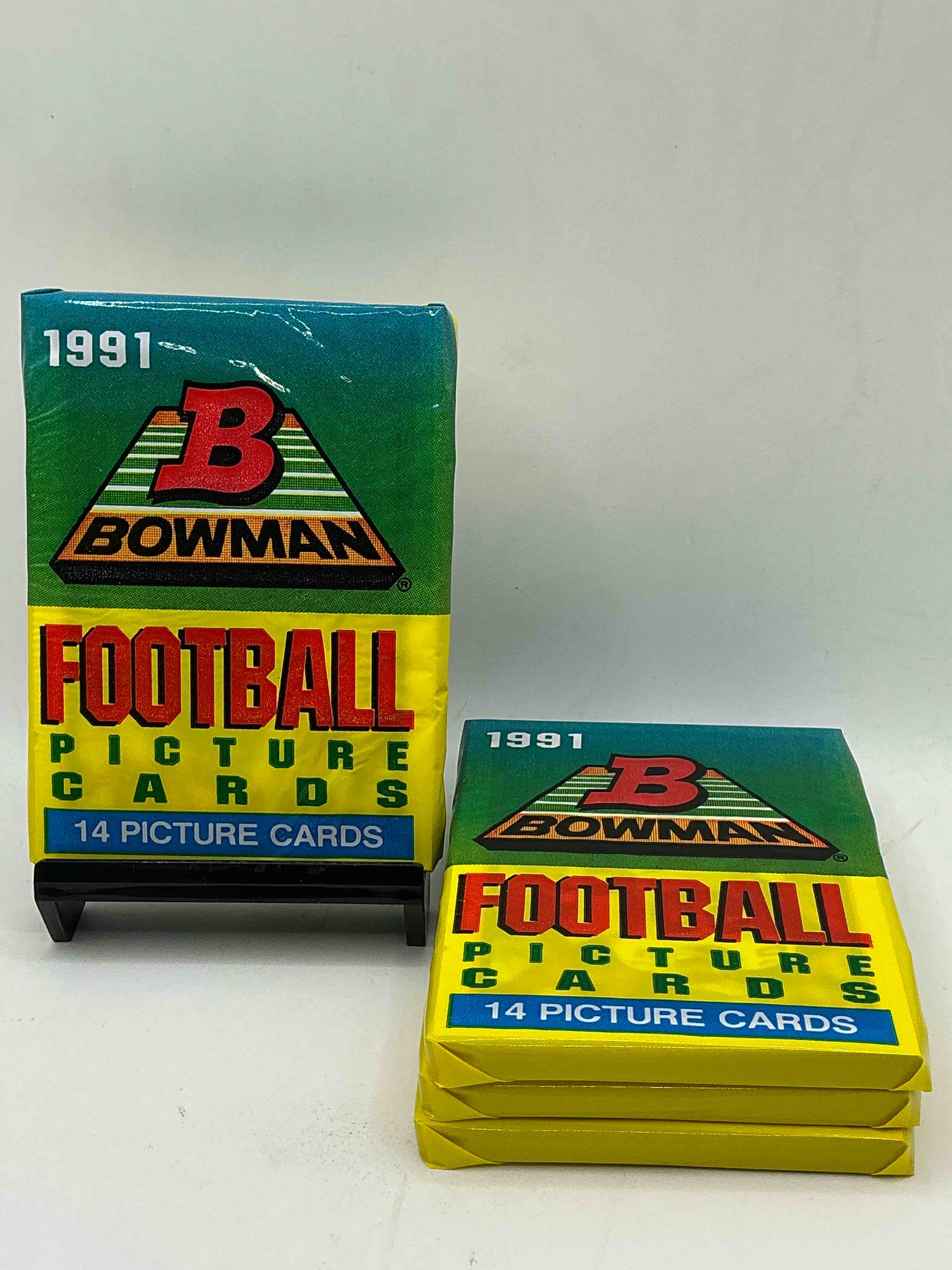1991 Bowman Football Unopened Sports Card Packs Direct From Original Box! Search For Valuable Emmitt Smith Cards & Other Stars! Super Rare & Could Have Some Awesome Cards Inside! 