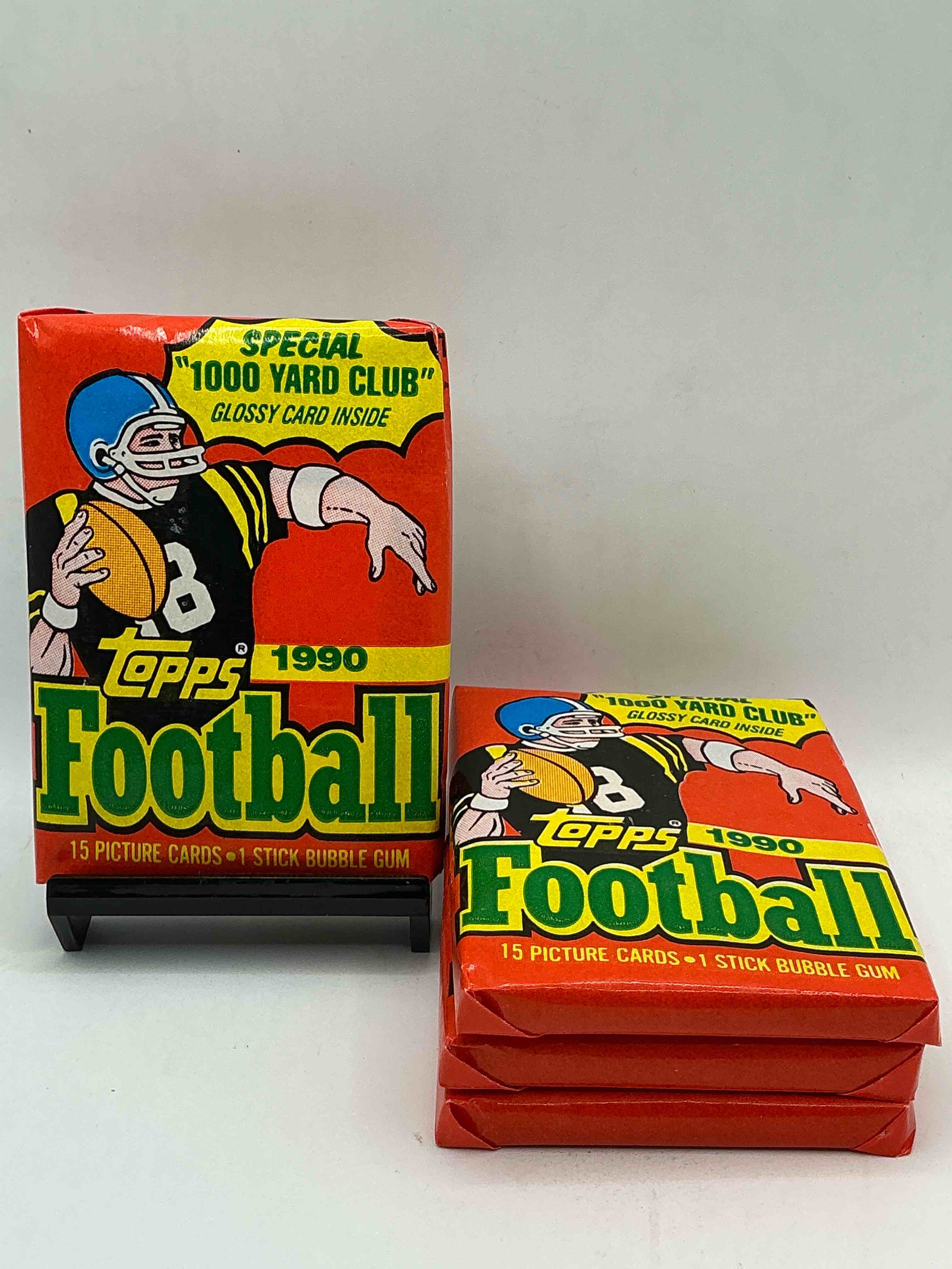 The Last Year Of Football Wax! Joe Montana, Emmitt Smith & Barry Sanders!? 1990 Topps Football Unopened Sports Card Wax Pack, Direct From Original Retail Box! Getting Hard To Find! Search For Early Barry Sanders & Jerry Rice & So Much More!