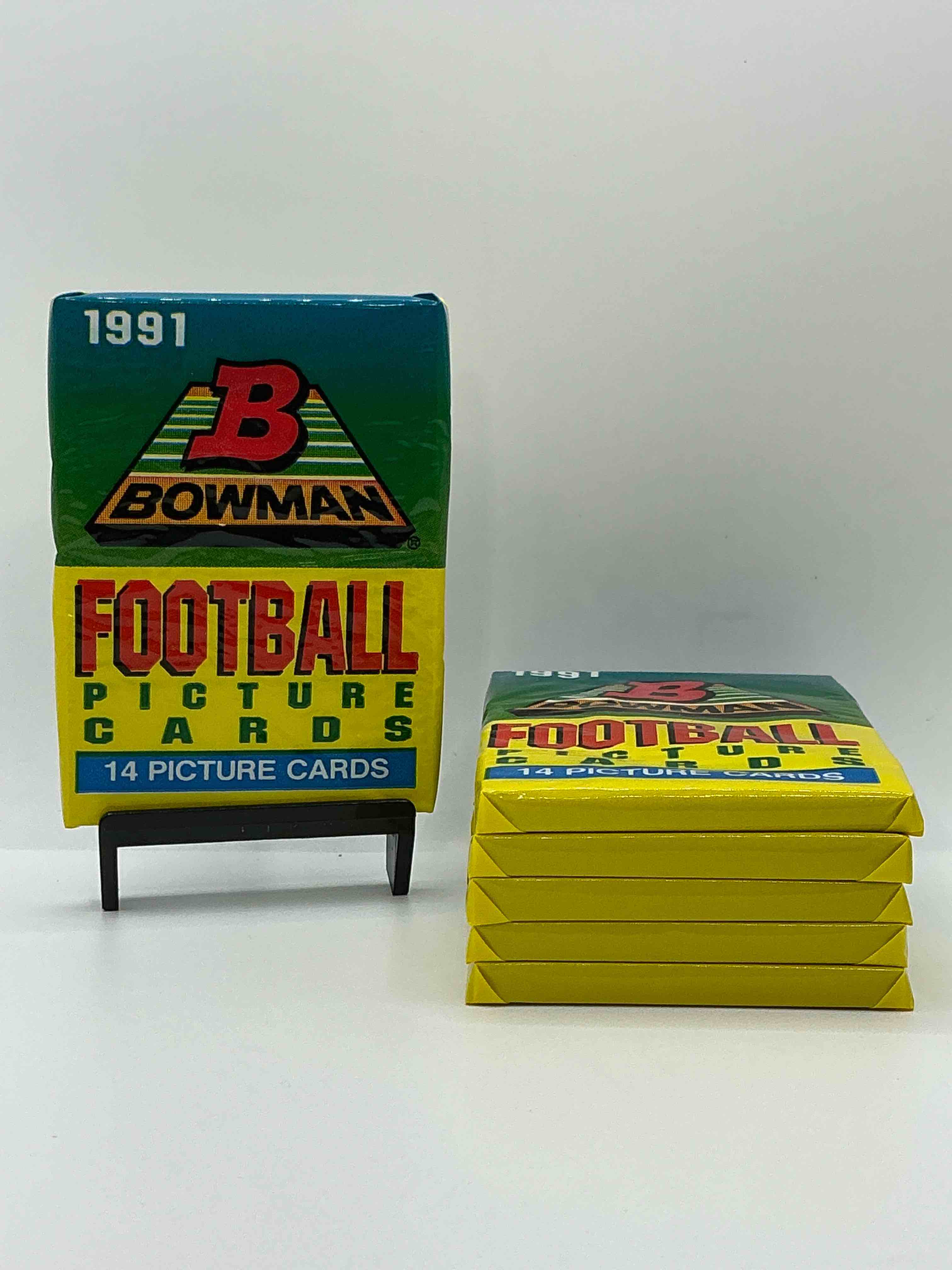 1991 bowman football unopened sports card packs direct from original box! search for valuable emmitt smith cards & other stars! super rare & could have some awesome cards inside! 