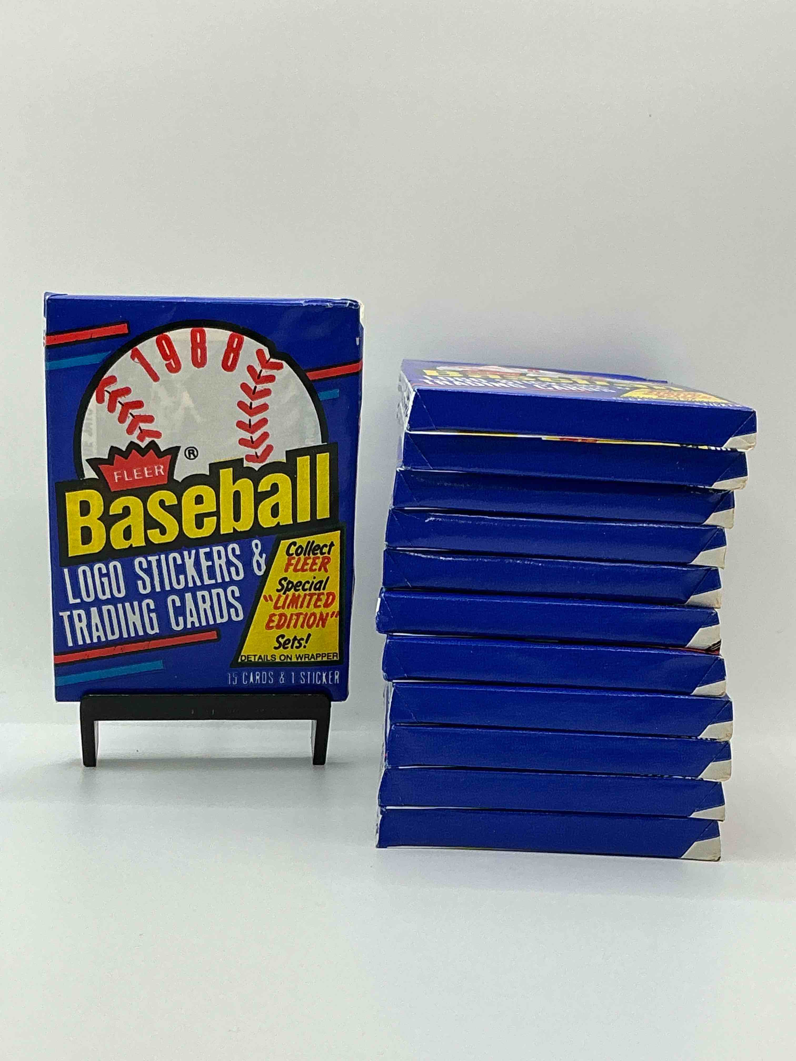 80's vintage! 1988 fleer baseball unopened packs! direct from original box! search for valuable don mattingly & nolan ryan cards!