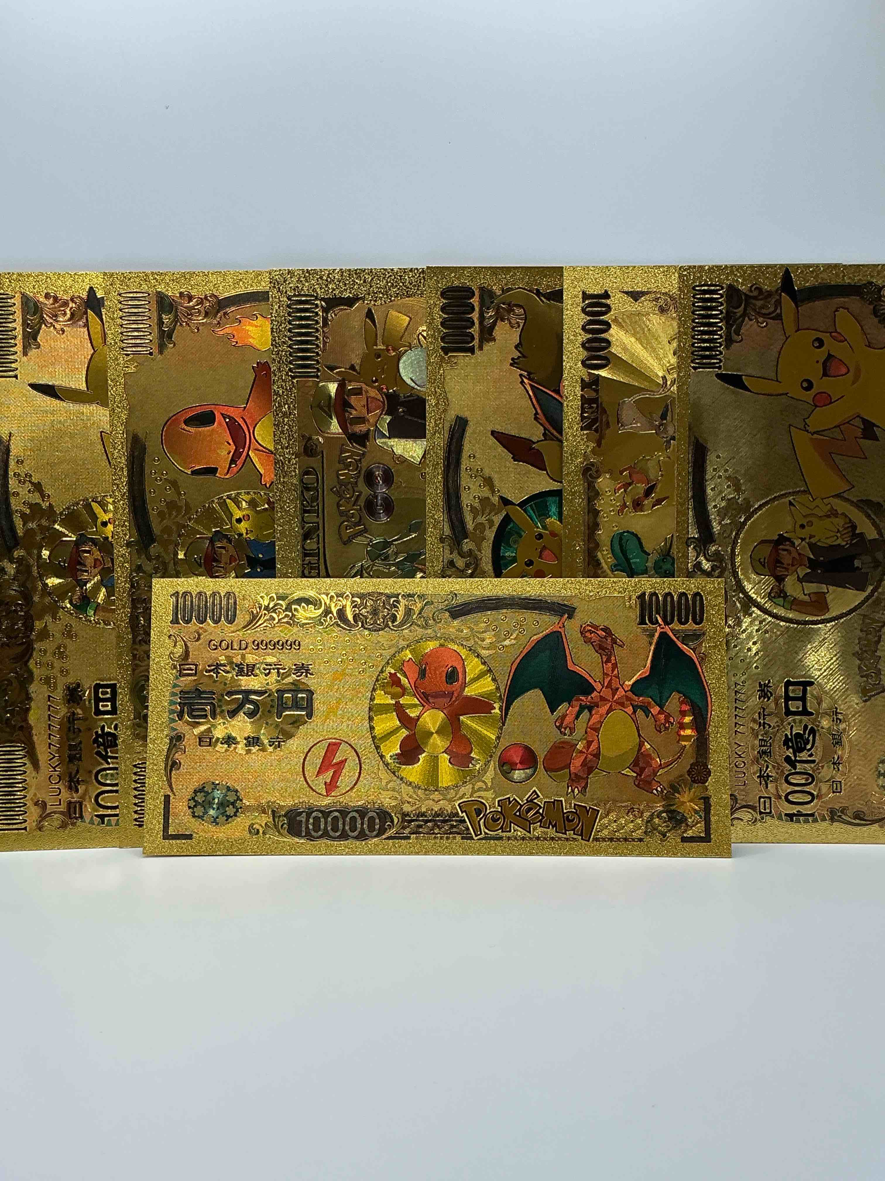 pokémon novelty gold in this color dollars! ultra cool novelty 10,000 pokémon bill with characters & cool designs! rare & hard to get! 