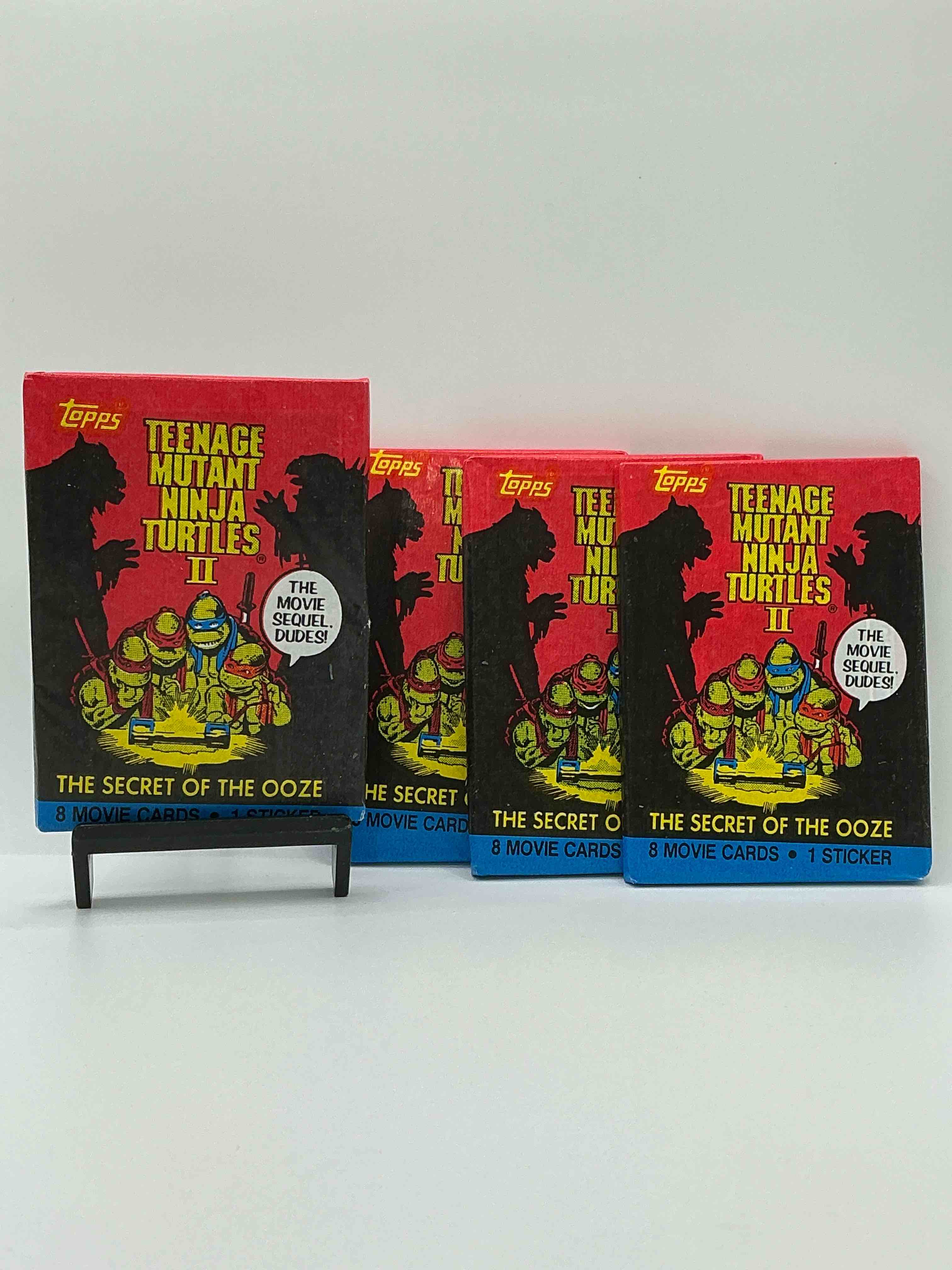 1991 rare turtle wow! teenage mutant ninja turtles movie cards, unopened wax pack direct from original retail case! own some rare tmnt movie memorabilia from 1991, almost impossible to find! from the movie sequel!
