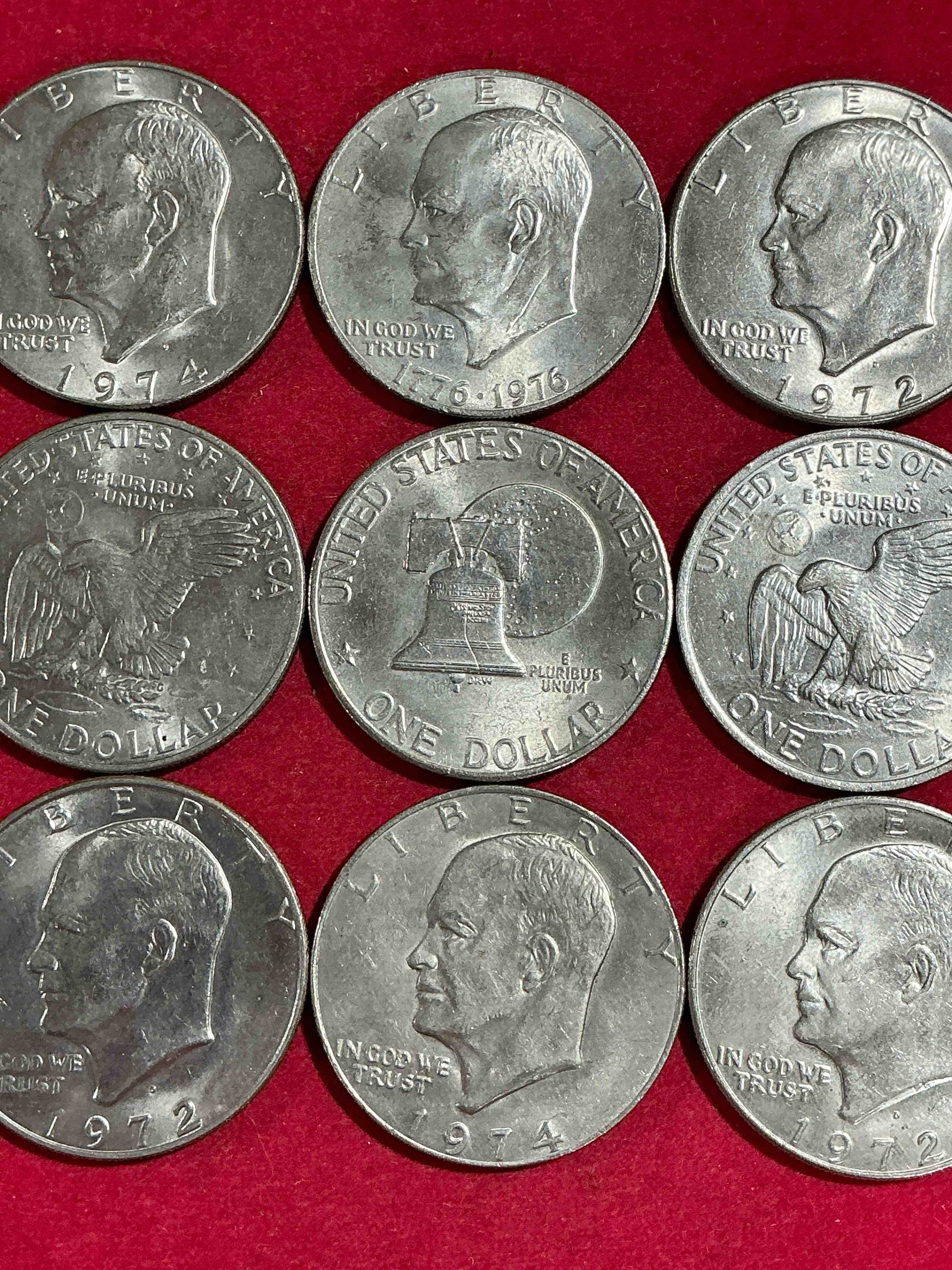 Gorgeous Eisenhower Dollars! Here Are Circulated “Ike” Dollars! Up For Auction Are Ike One Dollar Coins From Different Years! Awesome Ike Dollars! Even Includes Rare Bicentennial 1976 Edition