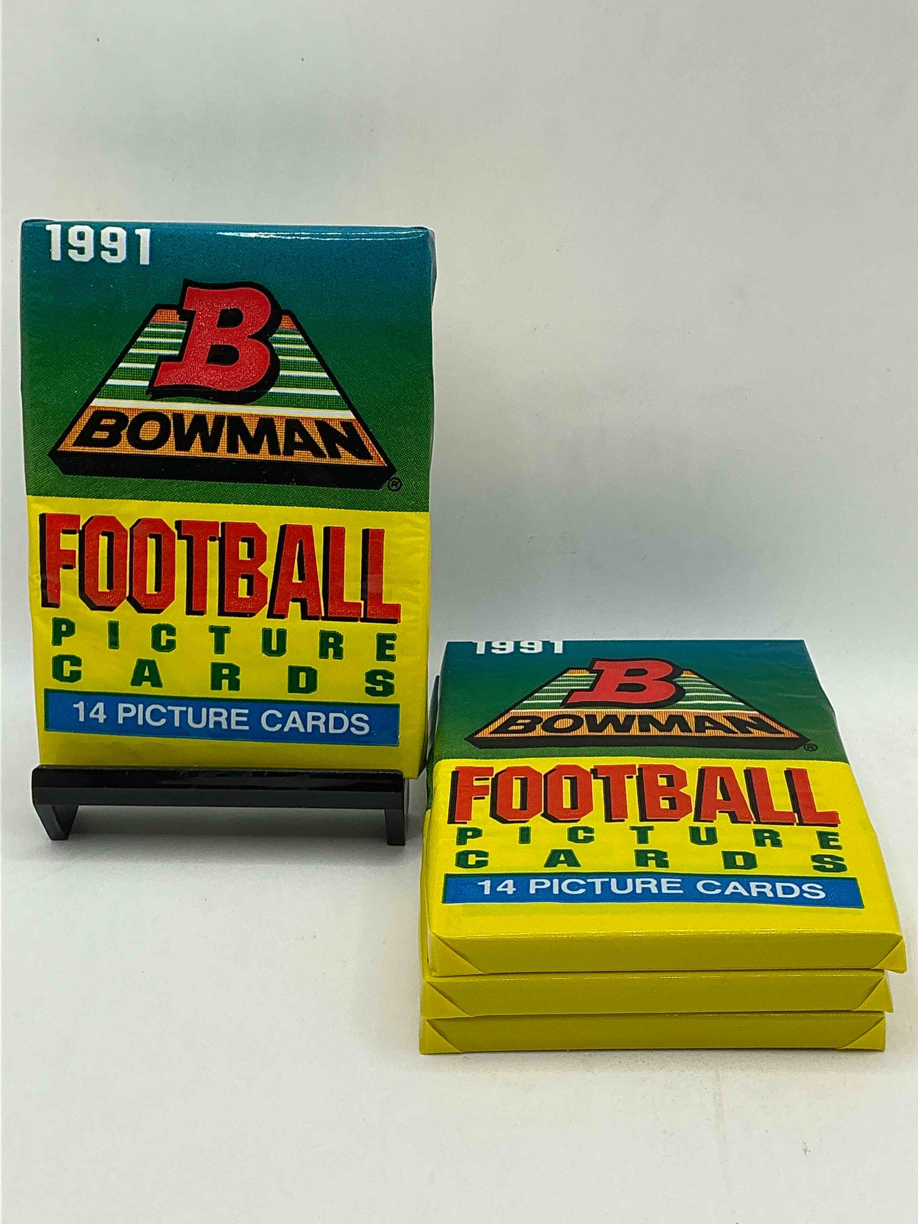 1991 Bowman Football Unopened Sports Card Packs Direct From Original Box! Search For Valuable Emmitt Smith Cards & Other Stars! Super Rare & Could Have Some Awesome Cards Inside! 