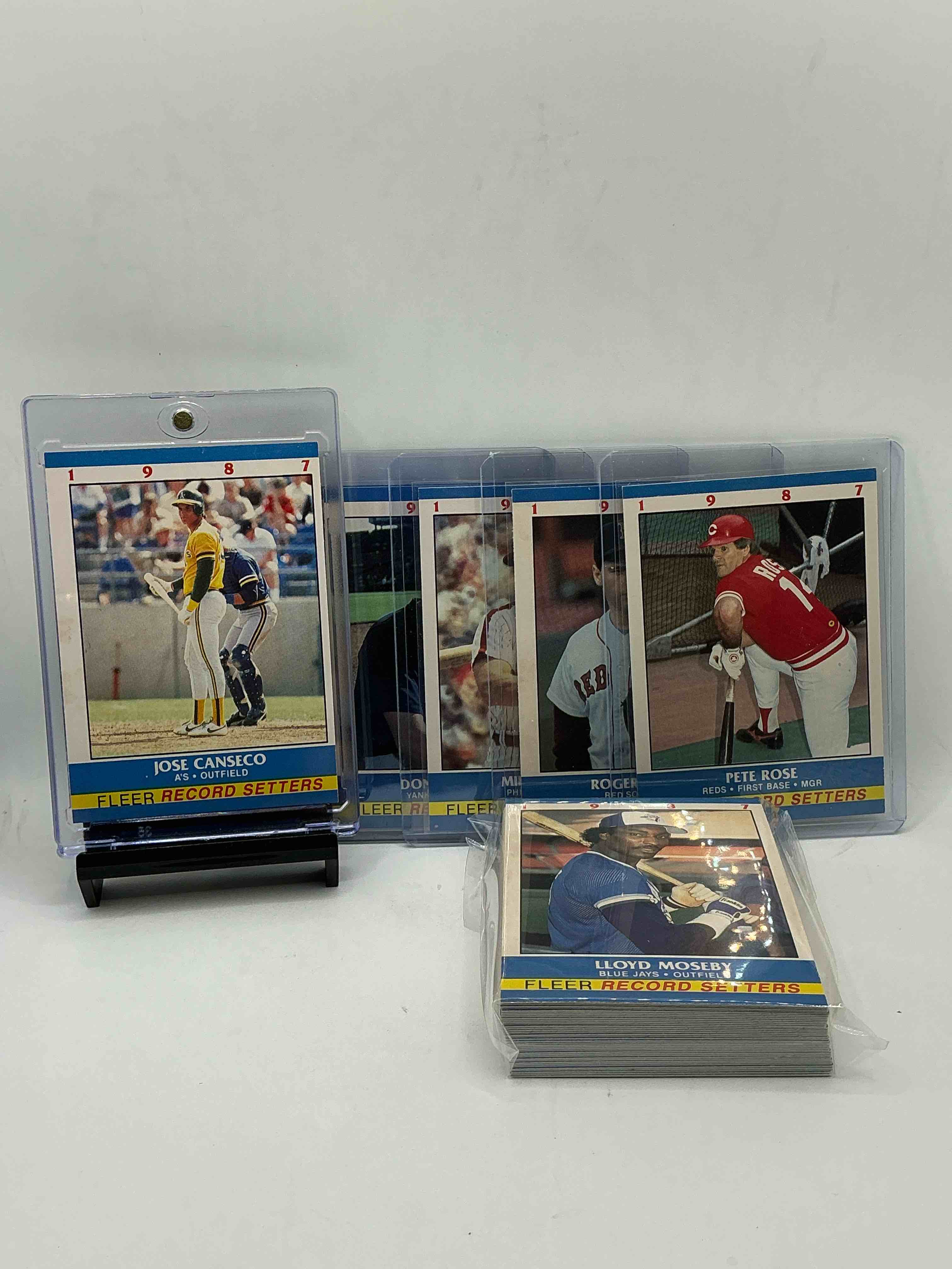 1987 Baseball History! Fleer Collector’s “Baseball Record Setters” 50 Card Complete! Limited Edition! Included Is All Of The Legends From The Late 80’s Like Jose Canseco, Don Mattingly, Roger Clemens, Pete Rose & So Many More! Everything Included Just Like It Would’ve Been Purchased In ‘87! WOW!