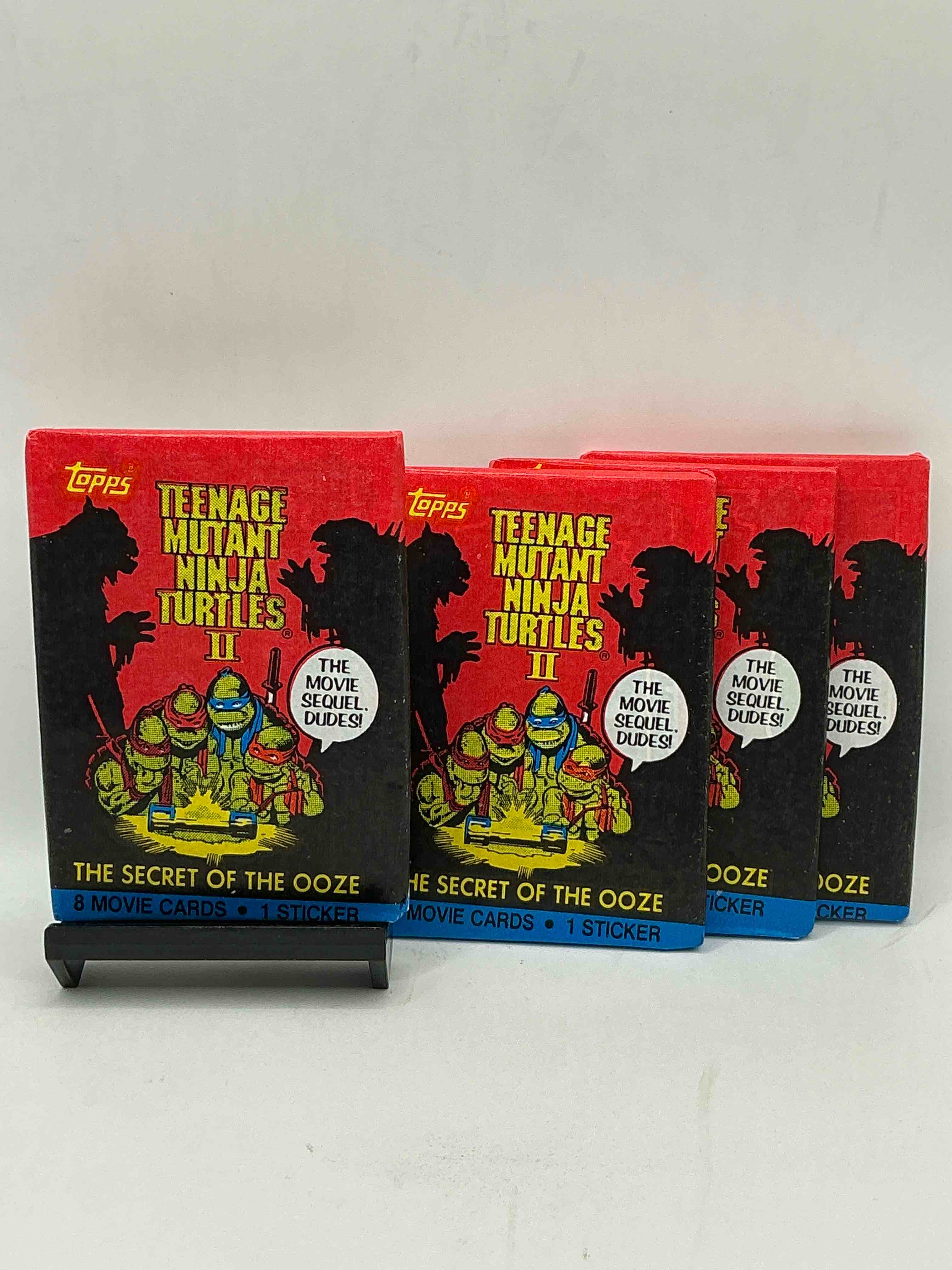 1991 Rare Turtle WOW! Teenage Mutant Ninja Turtles Movie Cards, Unopened Wax Pack Direct From Original Retail Case! Own Some Rare TMNT Movie Memorabilia From 1991, Almost Impossible To Find! From The Movie Sequel!