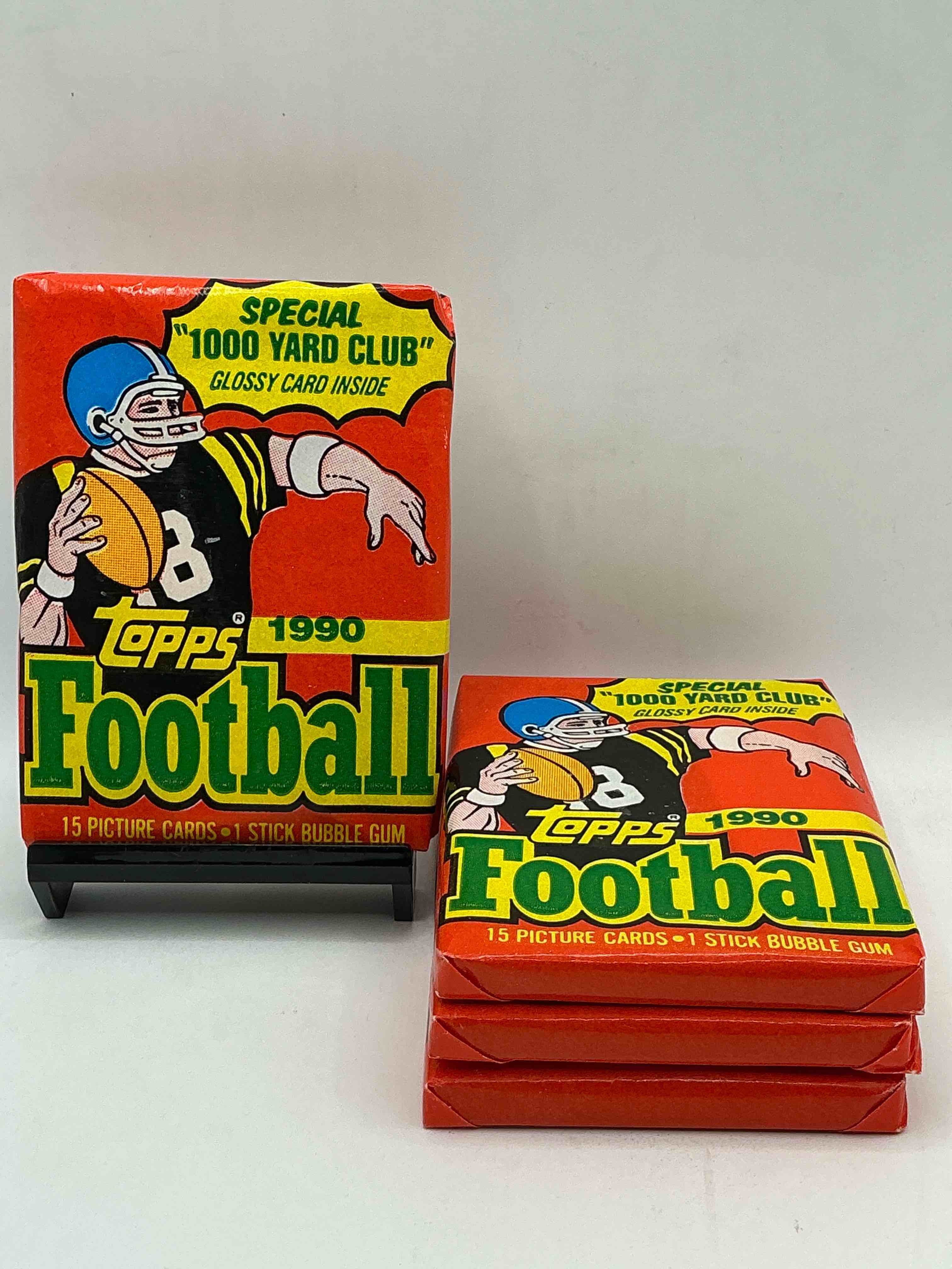 The Last Year Of Football Wax! Joe Montana, Emmitt Smith & Barry Sanders!? 1990 Topps Football Unopened Sports Card Wax Pack, Direct From Original Retail Box! Getting Hard To Find! Search For Early Barry Sanders & Jerry Rice & So Much More!