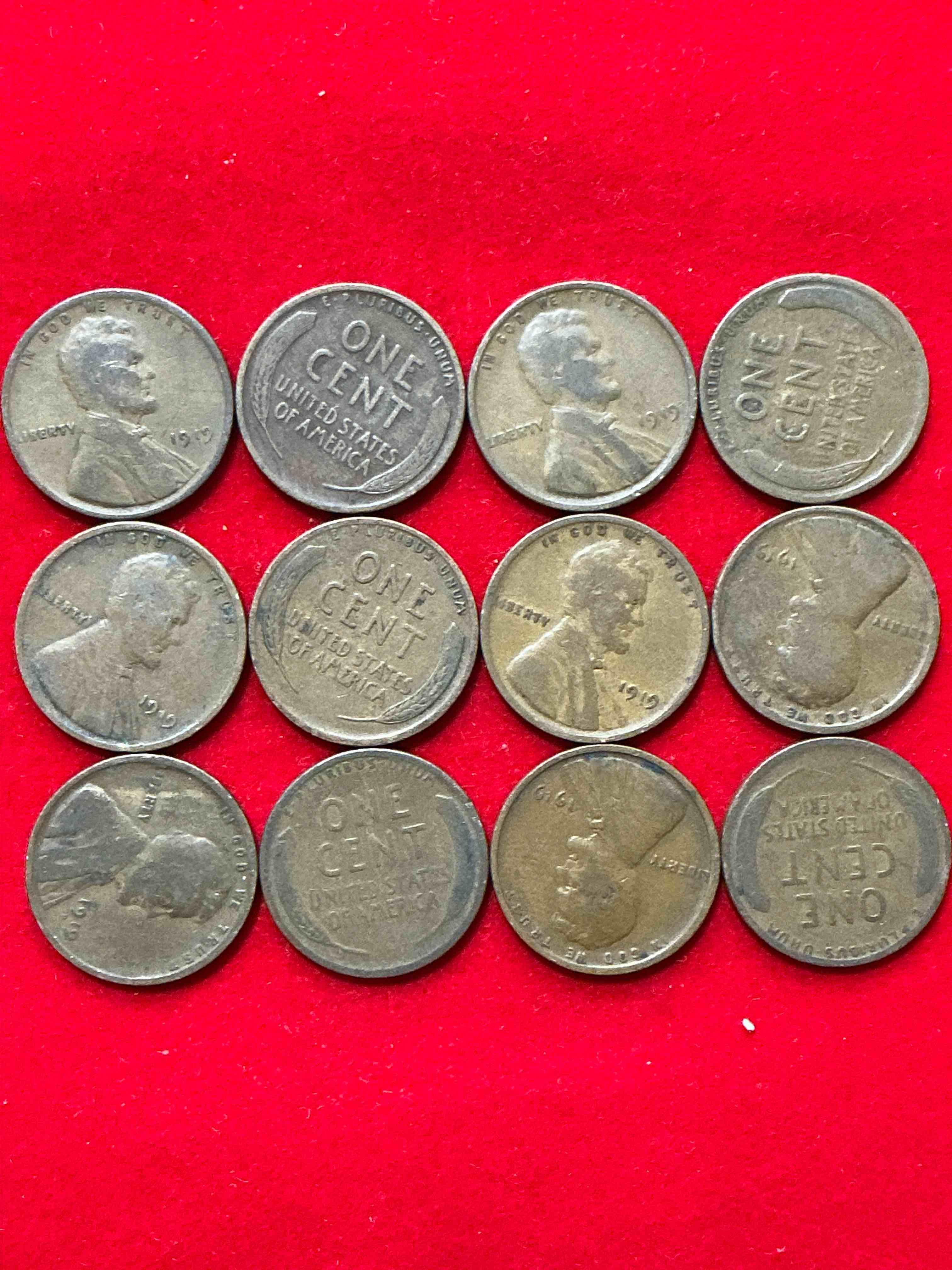1919 wheat pennies! world war one officially ended with the treaty of versailles in 1919. own pieces of history from this era with these 1919 wheat pennies in great condition!