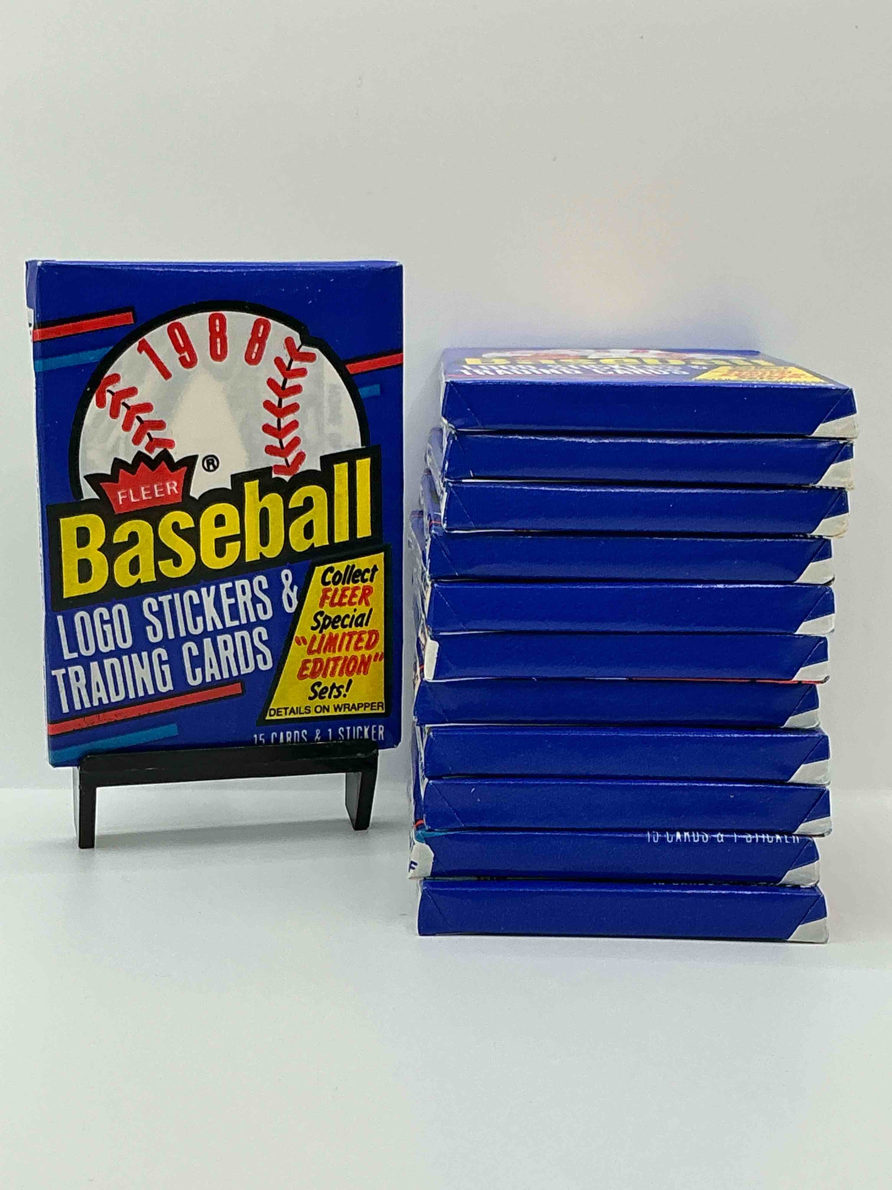 80's vintage! 1988 fleer baseball unopened packs! direct from original box! search for valuable don mattingly & nolan ryan cards!