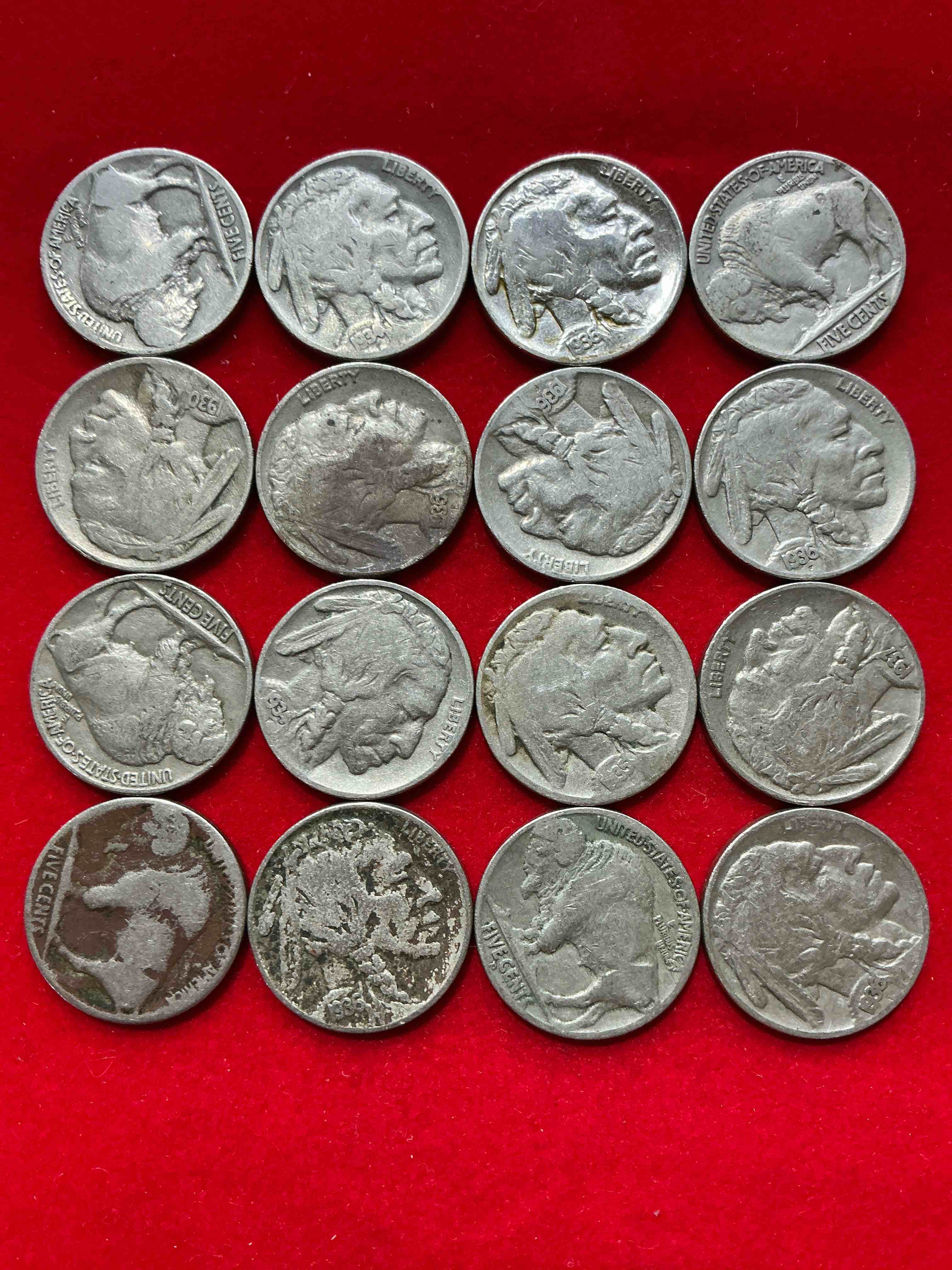 Historic Buffalo Nickels! Indian Head Buffalo Nickels Were Minted From 1913 To 1938 & Have Become A Favorite For Coin Collectors Around The World! Own Pieces Of American History With These Cool Indian Head Buffalo Nickels In Circulated Condition, Most With Visible Dates Which Is Very Rare For Buffalo Nickels!