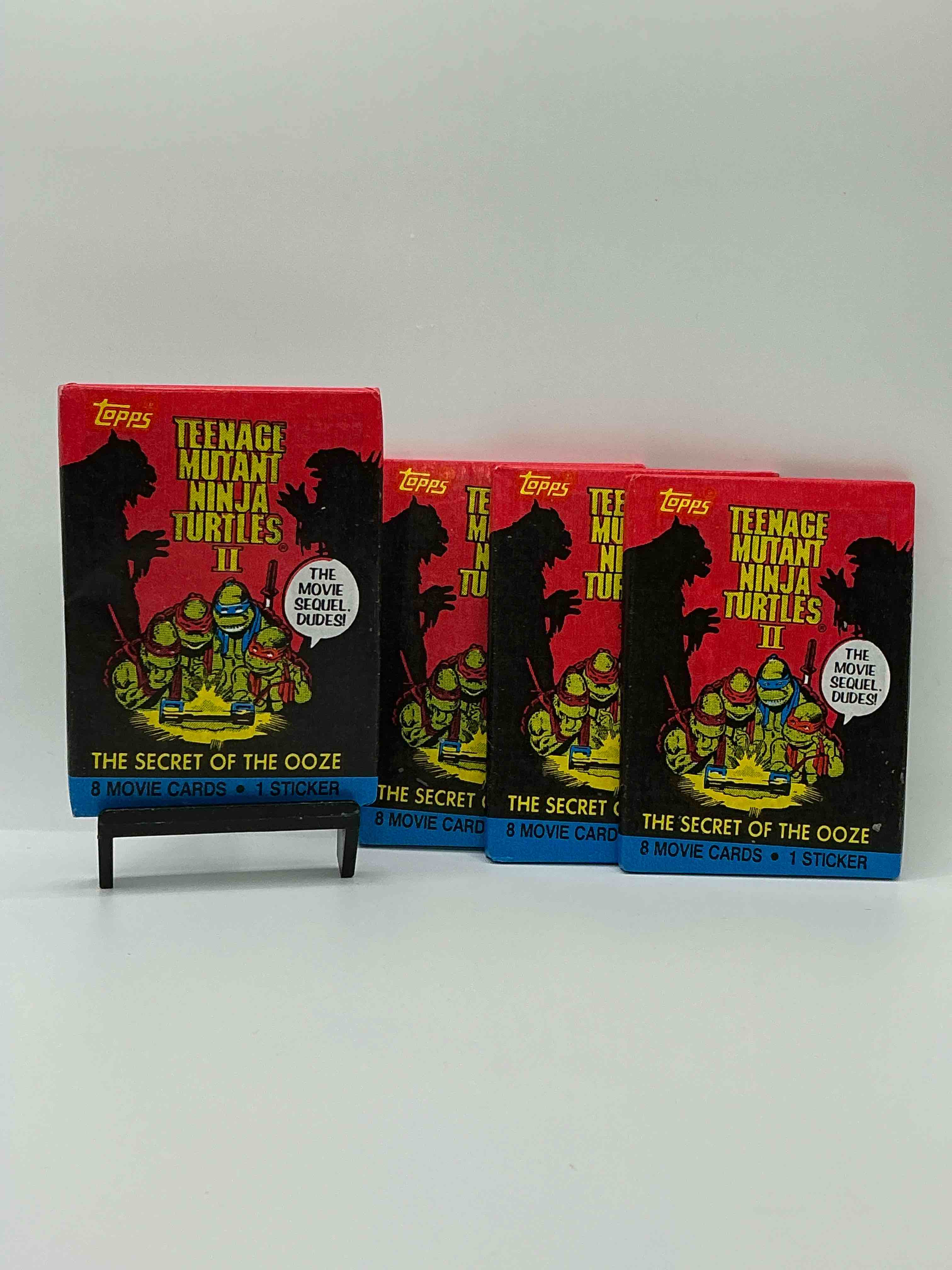 1991 Rare Turtle WOW! Teenage Mutant Ninja Turtles Movie Cards, Unopened Wax Pack Direct From Original Retail Case! Own Some Rare TMNT Movie Memorabilia From 1991, Almost Impossible To Find! From The Movie Sequel!