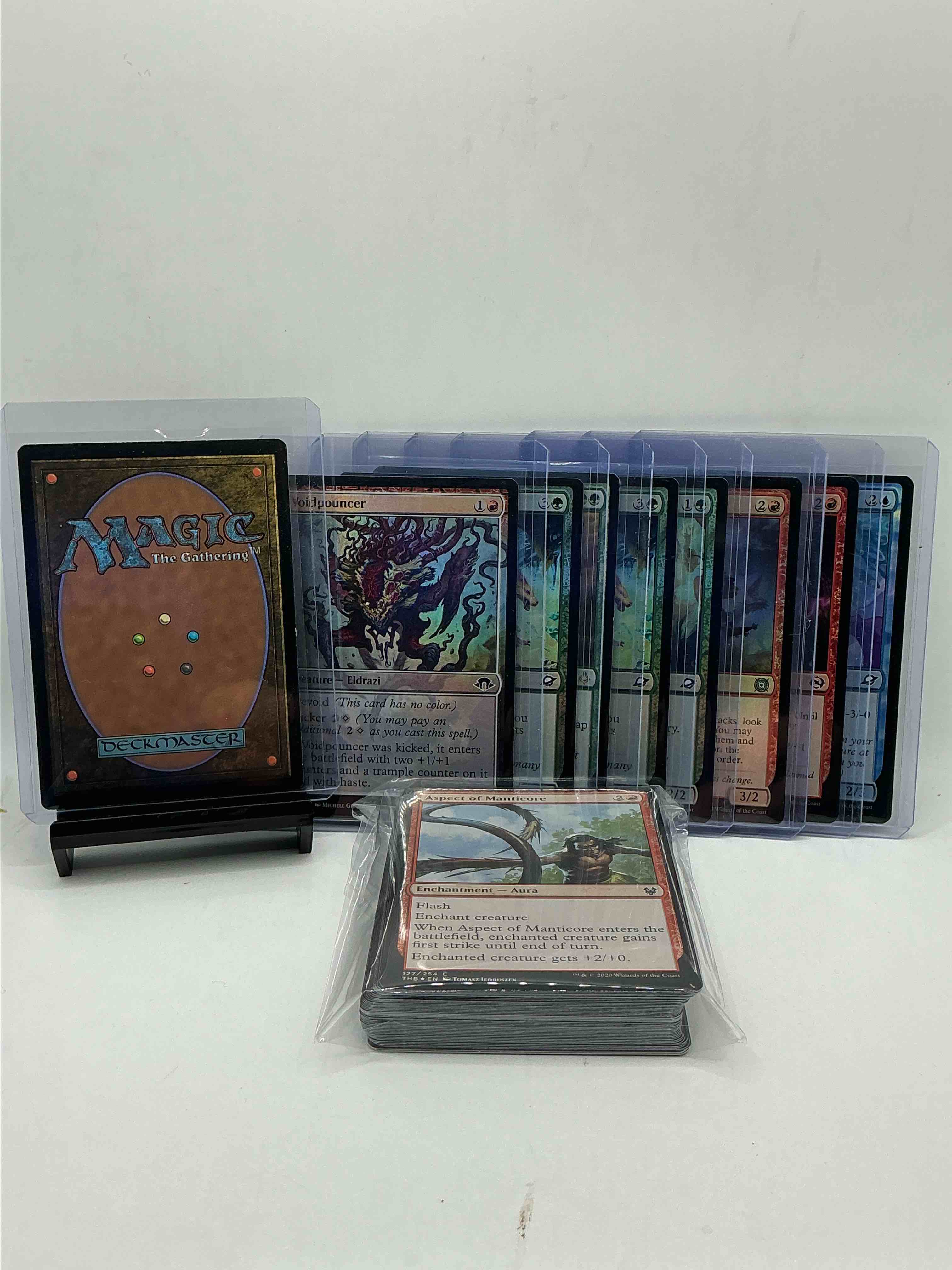 Condition photo showing New/Like New for magic the gathering 50 card lot! lot includes 10 rare or holo foil cards! all cards in excellent shape condition! a great way to join the mtg craze!