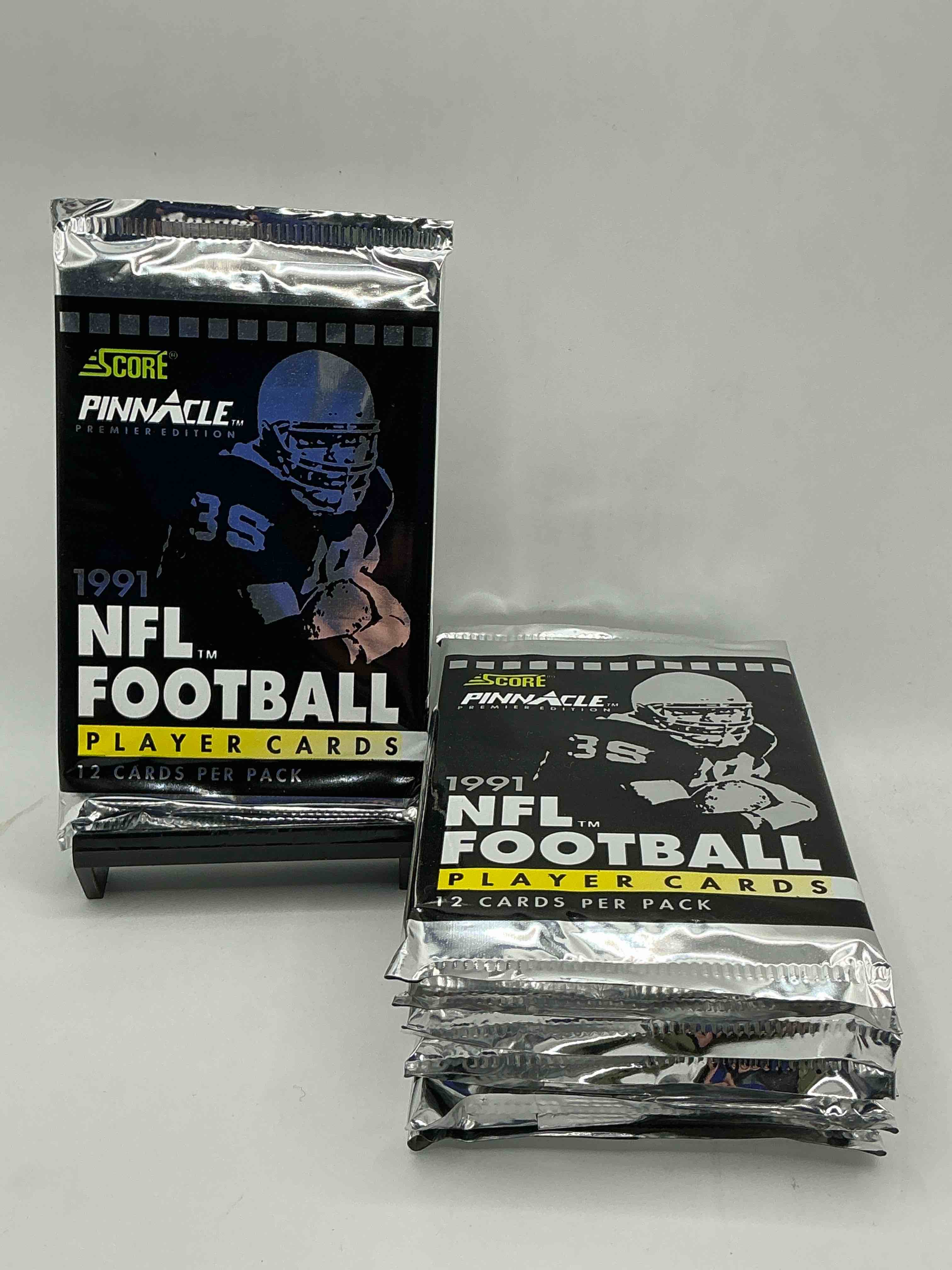 1991 pinnacle premier edition score unopened sports card packs direct from original box! search for valuable emmitt smith cards & other stars!