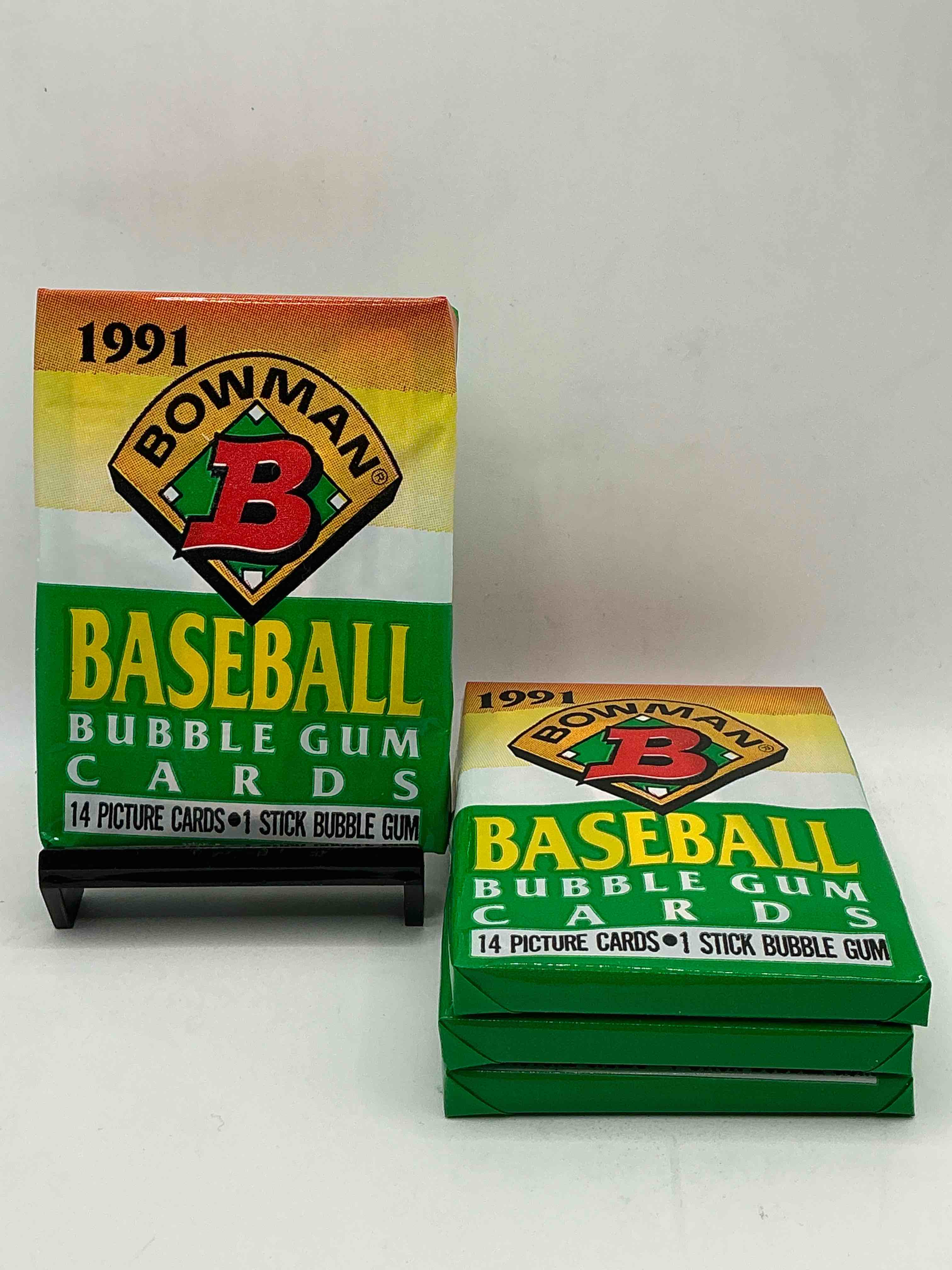 1991 bowman baseball unopened wax packs, direct from original retail casel search for early barry bonds, ken griffey jr. & more!