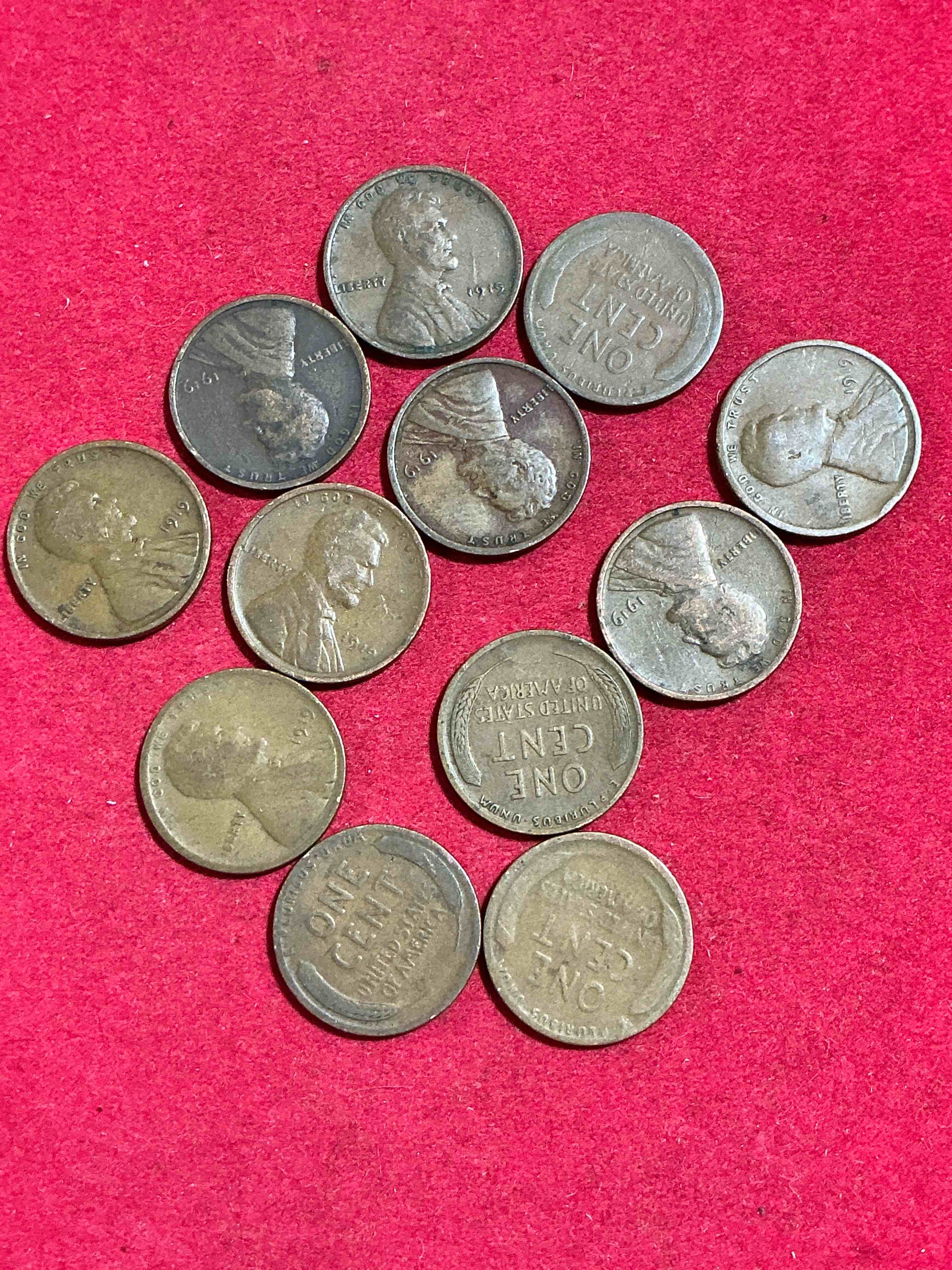 1919 wheat pennies! world war one officially ended with the treaty of versailles in 1919. own pieces of history from this era with these 1919 wheat pennies in great condition!